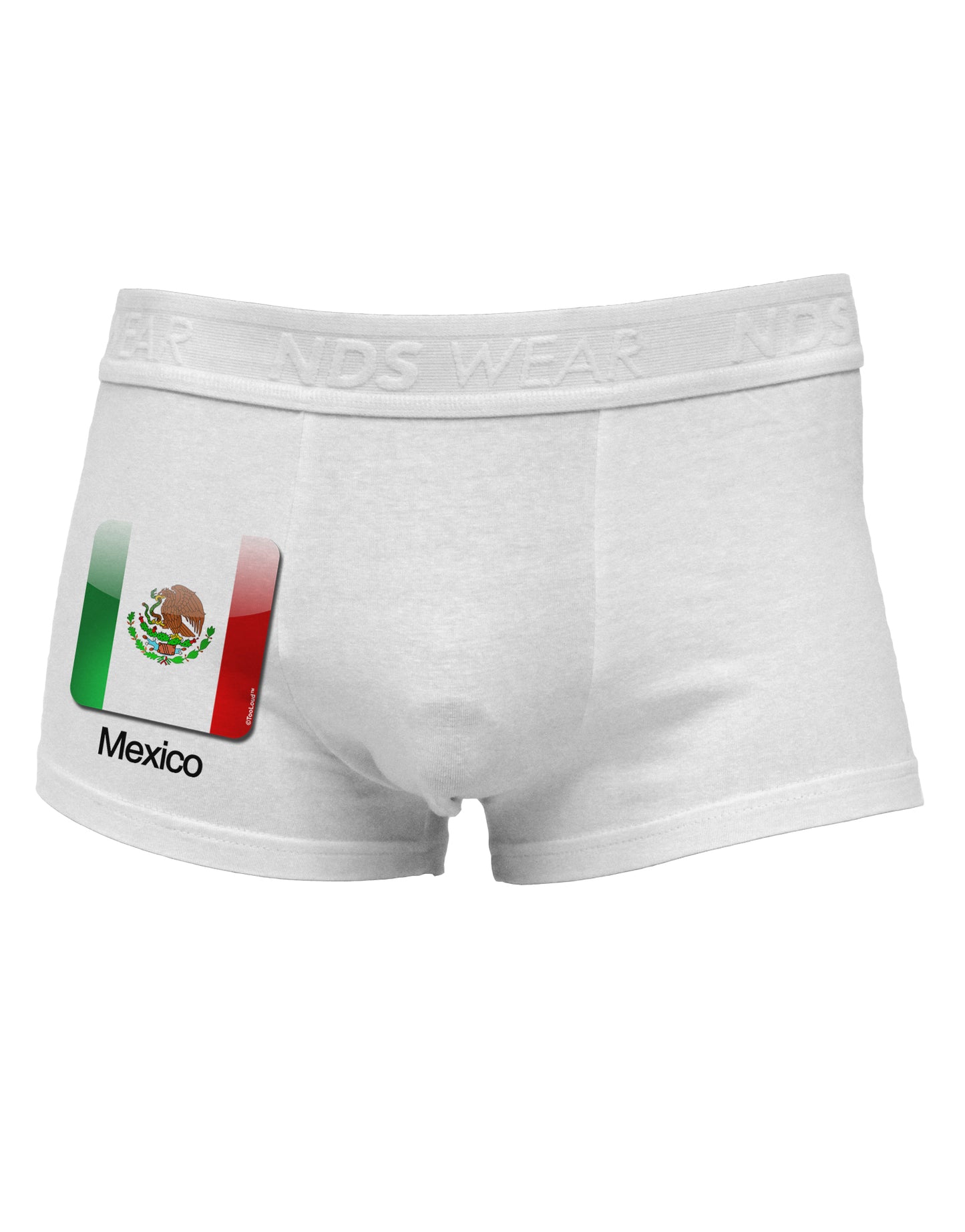 Mexican Flag App Icon - Text Side Printed Mens Trunk Underwear by TooLoud-Mens Trunk Underwear-NDS Wear-White-Small-Davson Sales