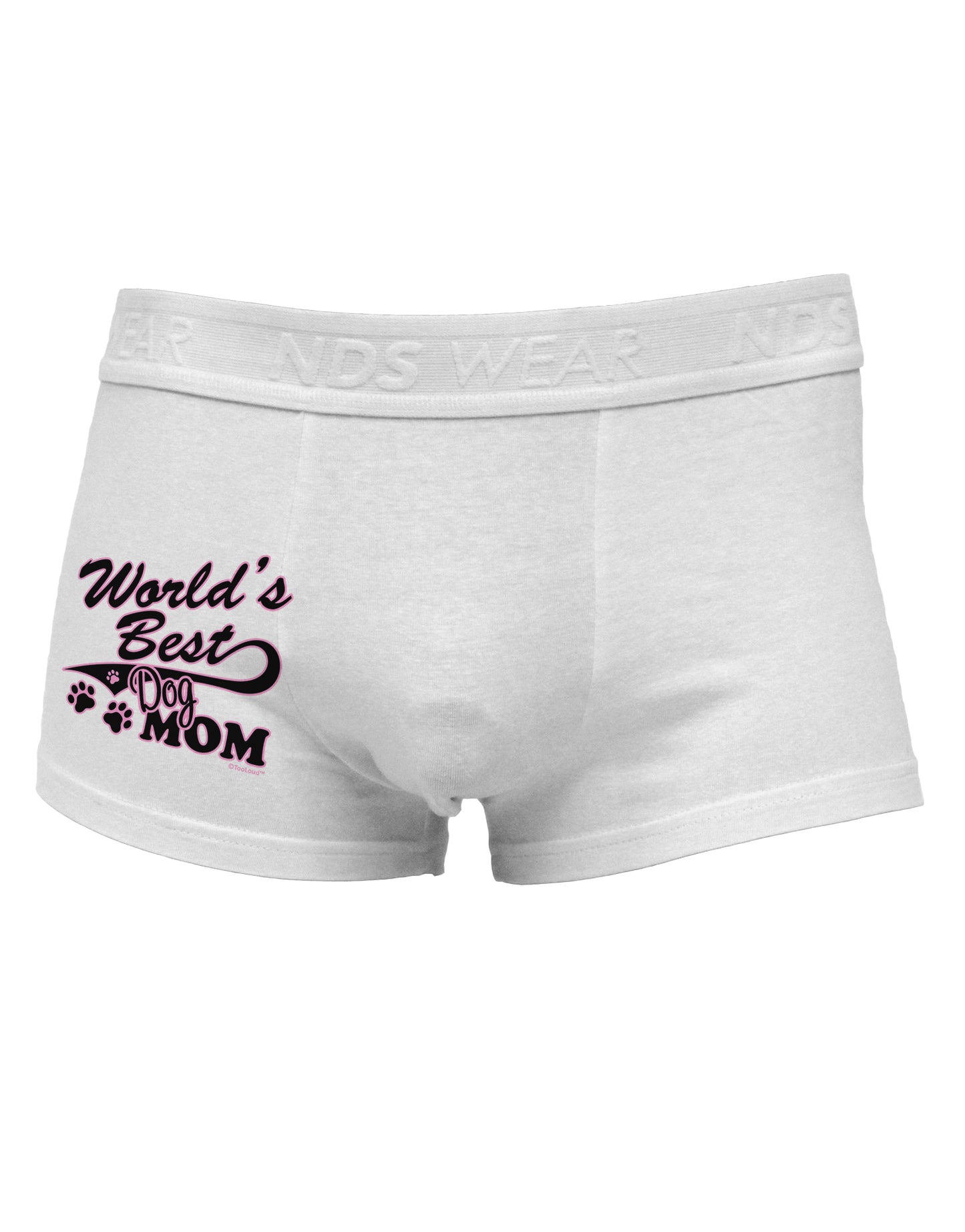 World's Best Dog Mom Side Printed Mens Trunk Underwear by TooLoud-Mens Trunk Underwear-NDS Wear-White-Small-Davson Sales