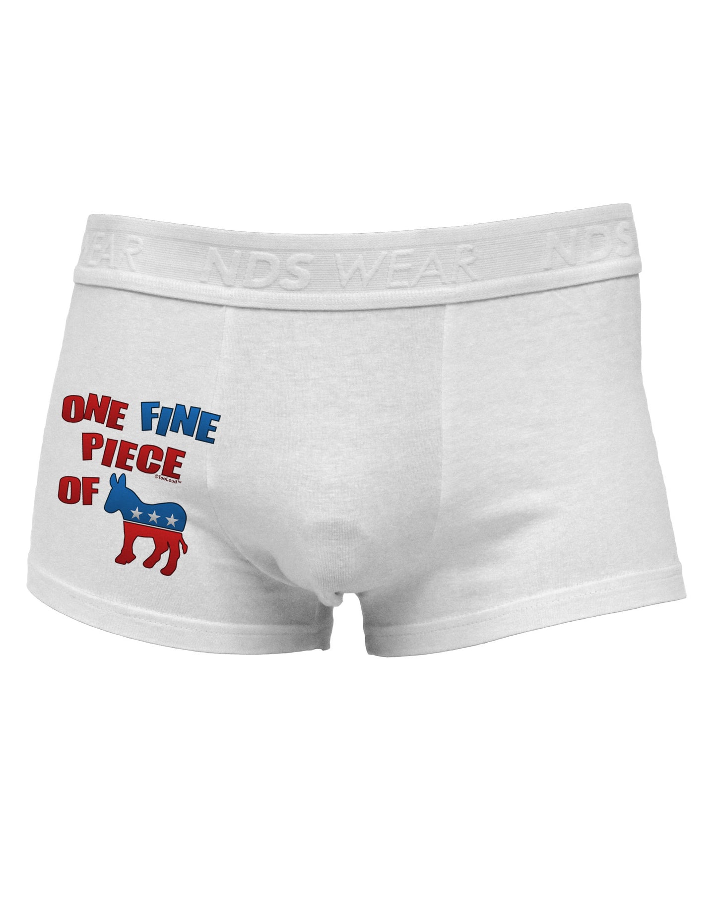One Fine Piece Of - Democrat Side Printed Mens Trunk Underwear-Mens Trunk Underwear-NDS Wear-White-Small-Davson Sales