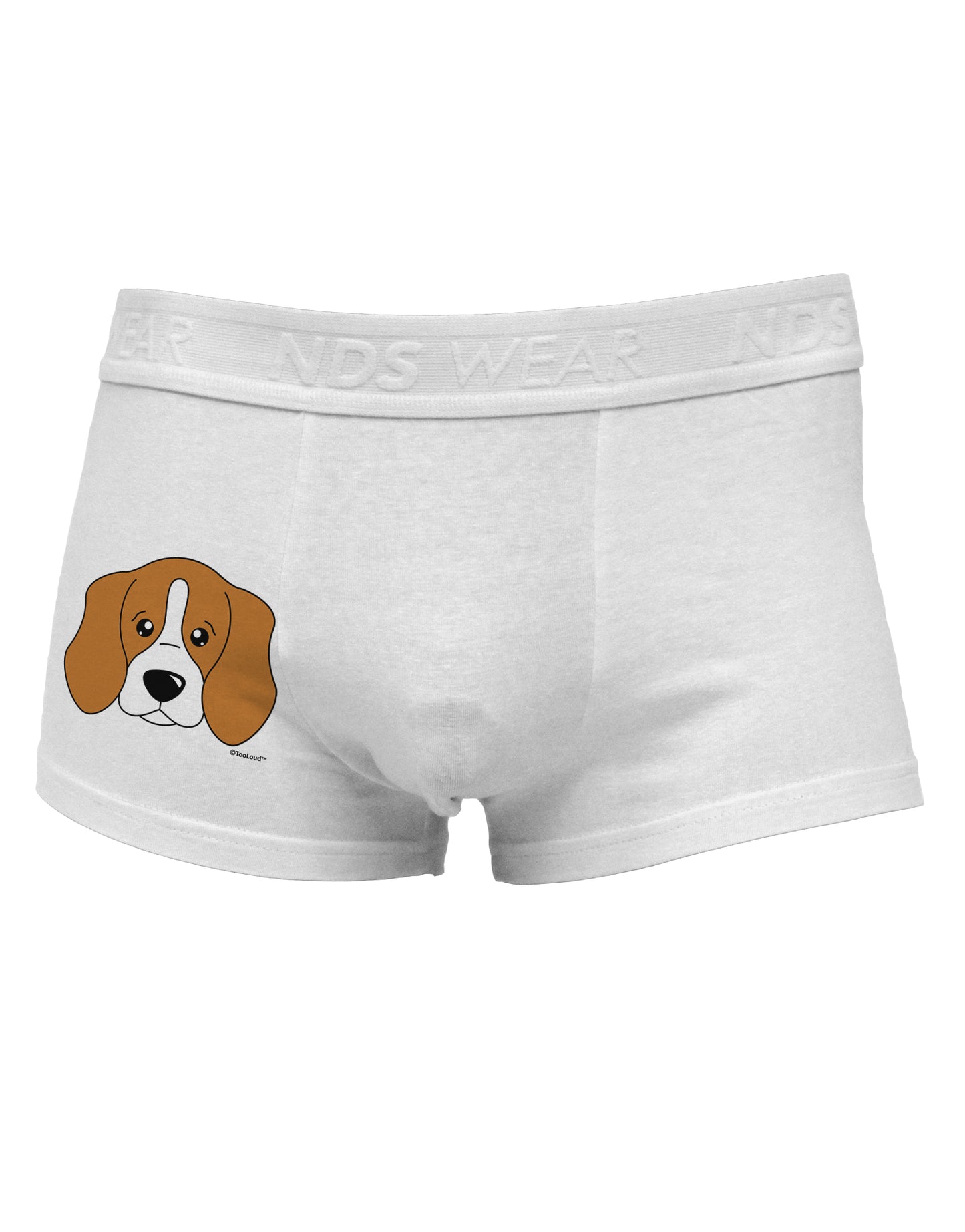 Cute Beagle Dog Side Printed Mens Trunk Underwear by TooLoud-Mens Trunk Underwear-TooLoud-White-Small-Davson Sales