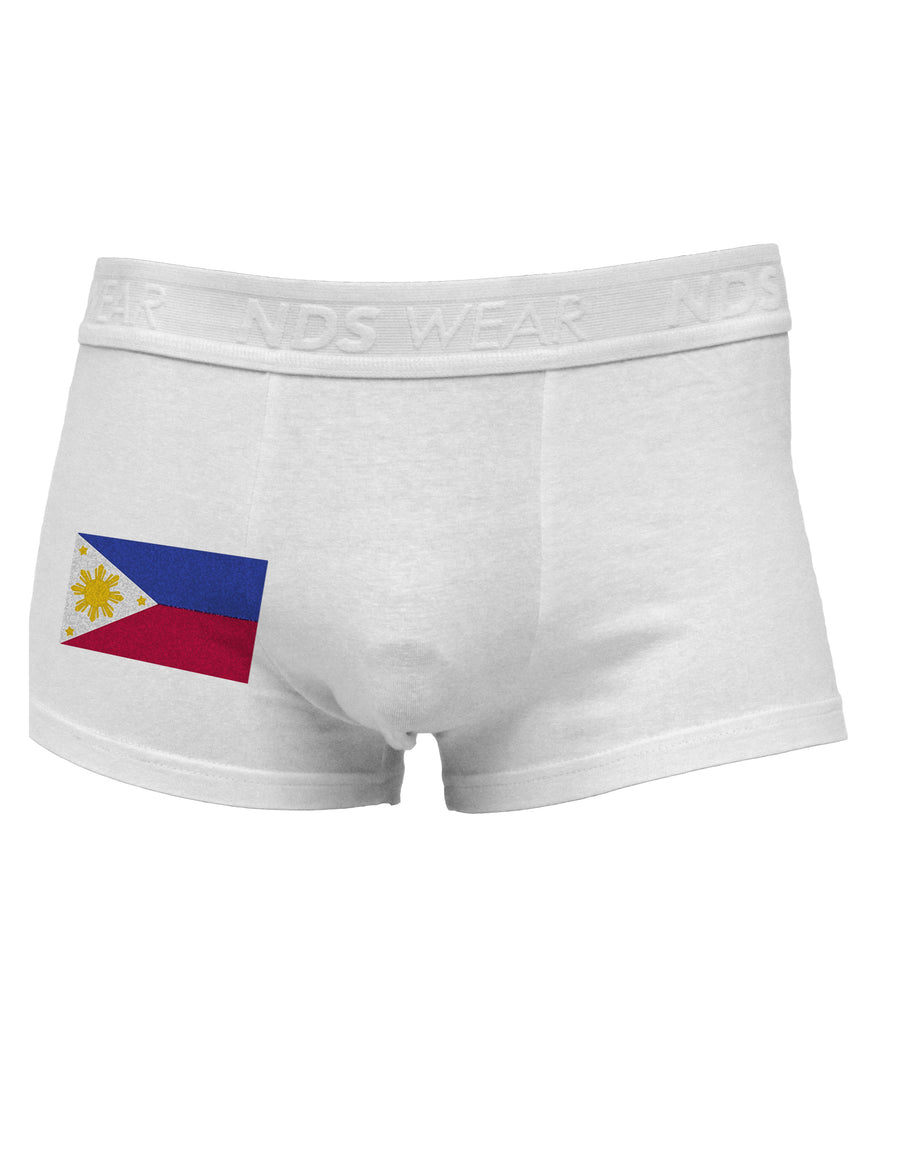 TooLoud Distressed Philippines Flag Side Printed Mens Trunk Underwear-Mens Trunk Underwear-NDS Wear-White-Small-Davson Sales