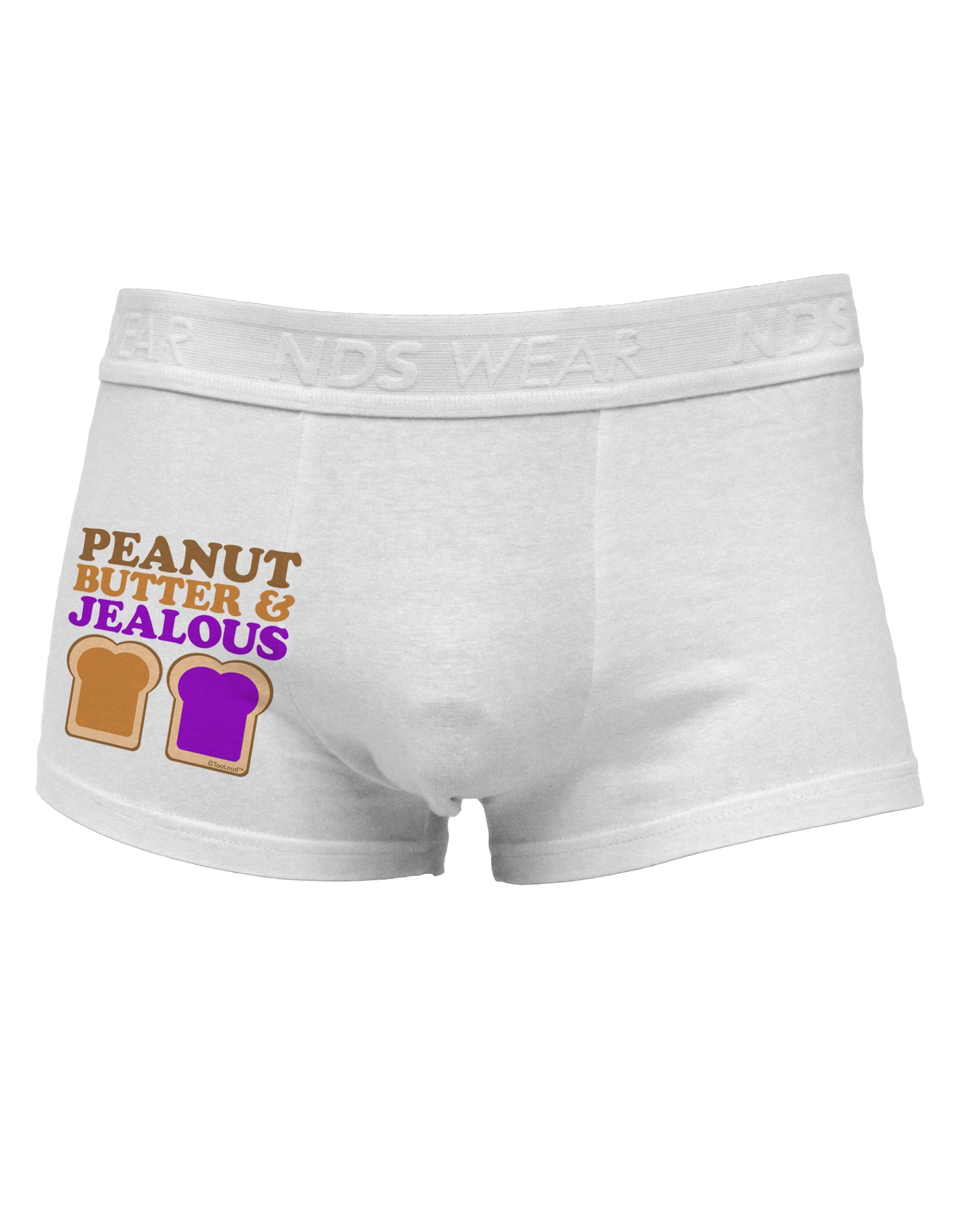 Peanut Butter and Jealous Side Printed Mens Trunk Underwear by TooLoud-Mens Trunk Underwear-TooLoud-White-Small-Davson Sales