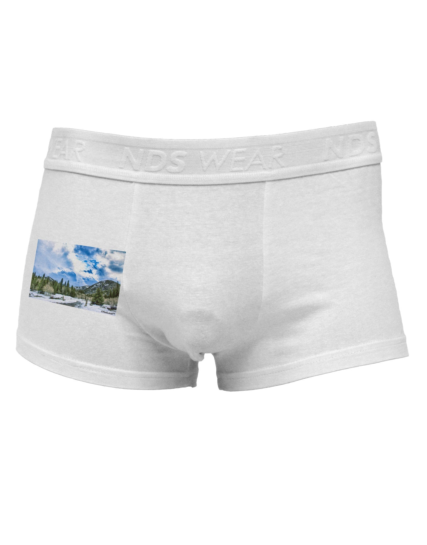 El Dora CO Side Printed Mens Trunk Underwear-Mens Trunk Underwear-NDS Wear-White-Small-Davson Sales