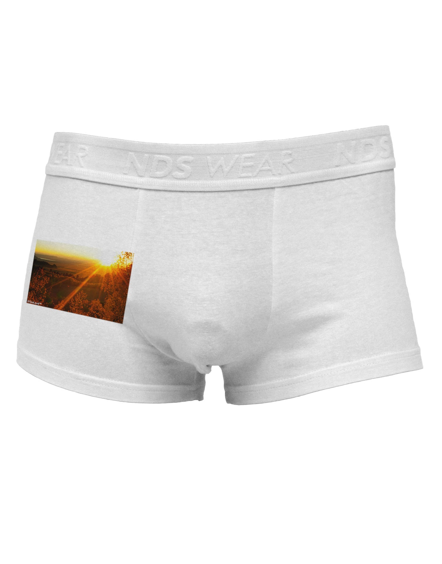 Colorado Sunset Side Printed Mens Trunk Underwear-Mens Trunk Underwear-NDS Wear-White-Small-Davson Sales