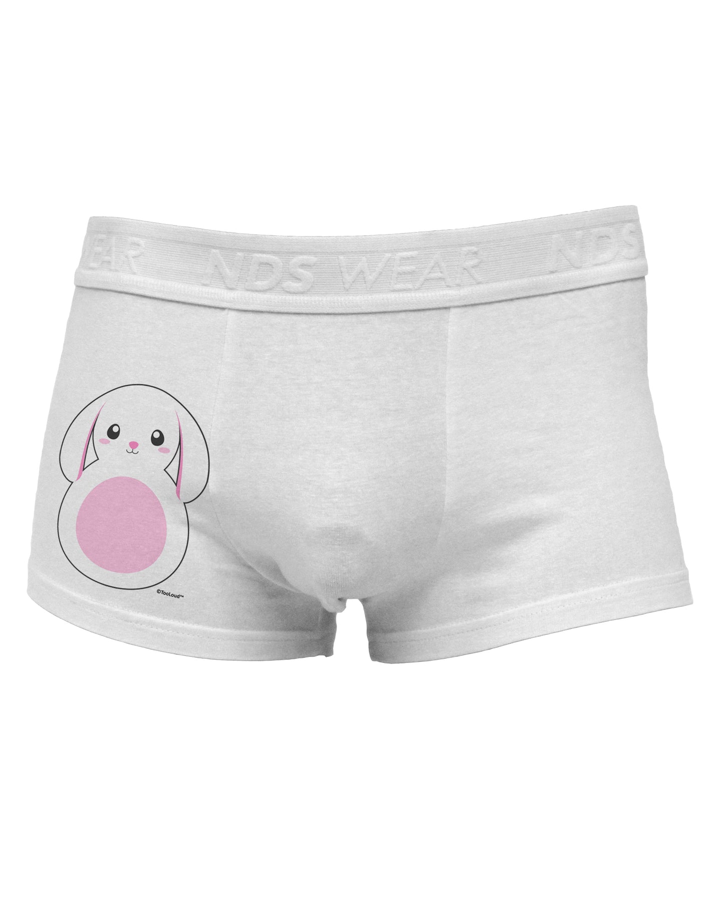 Cute Bunny with Floppy Ears - Pink Side Printed Mens Trunk Underwear by TooLoud-Mens Trunk Underwear-NDS Wear-White-Small-Davson Sales