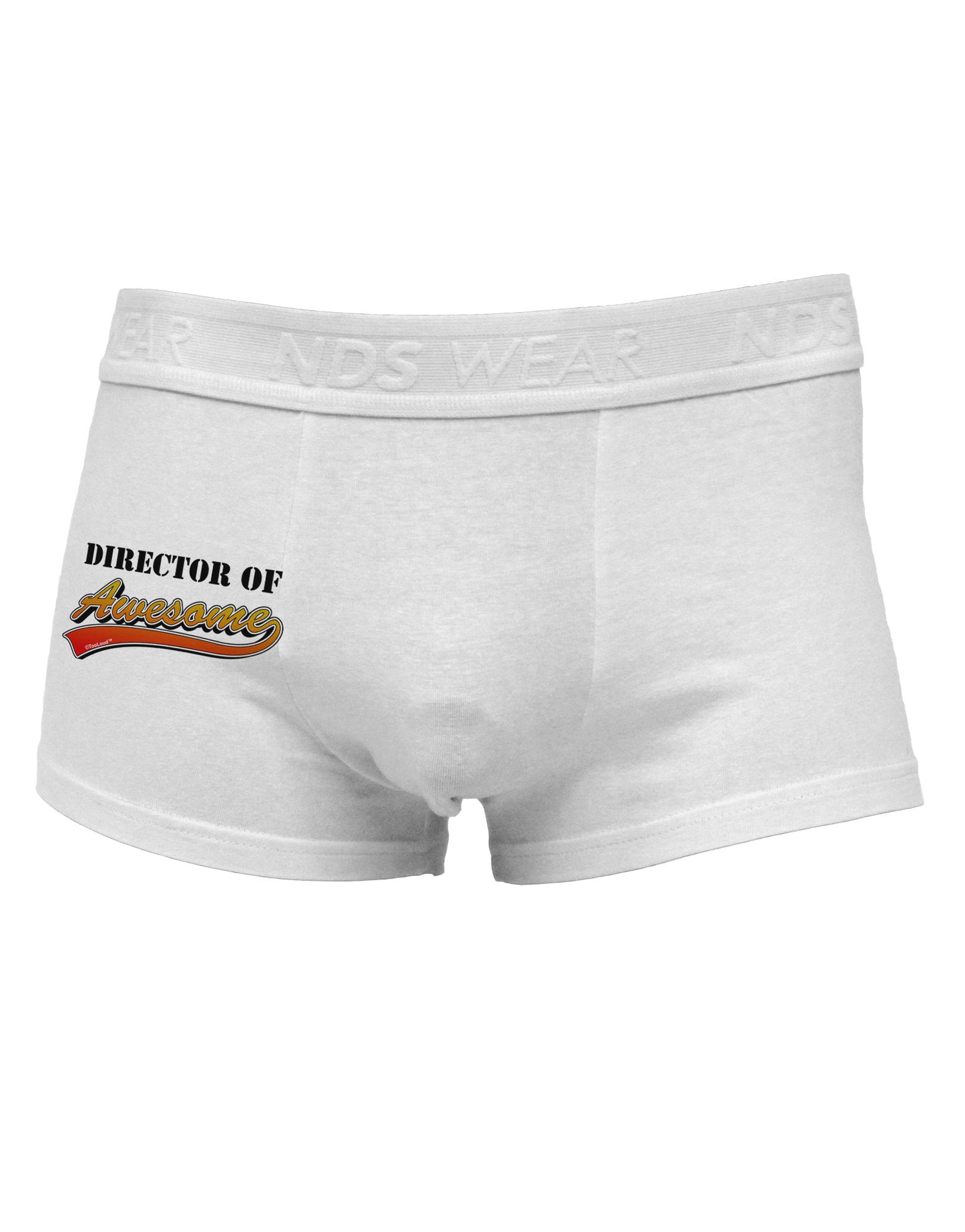 Director Of Awesome Side Printed Mens Trunk Underwear-Mens Trunk Underwear-NDS Wear-White-Small-Davson Sales