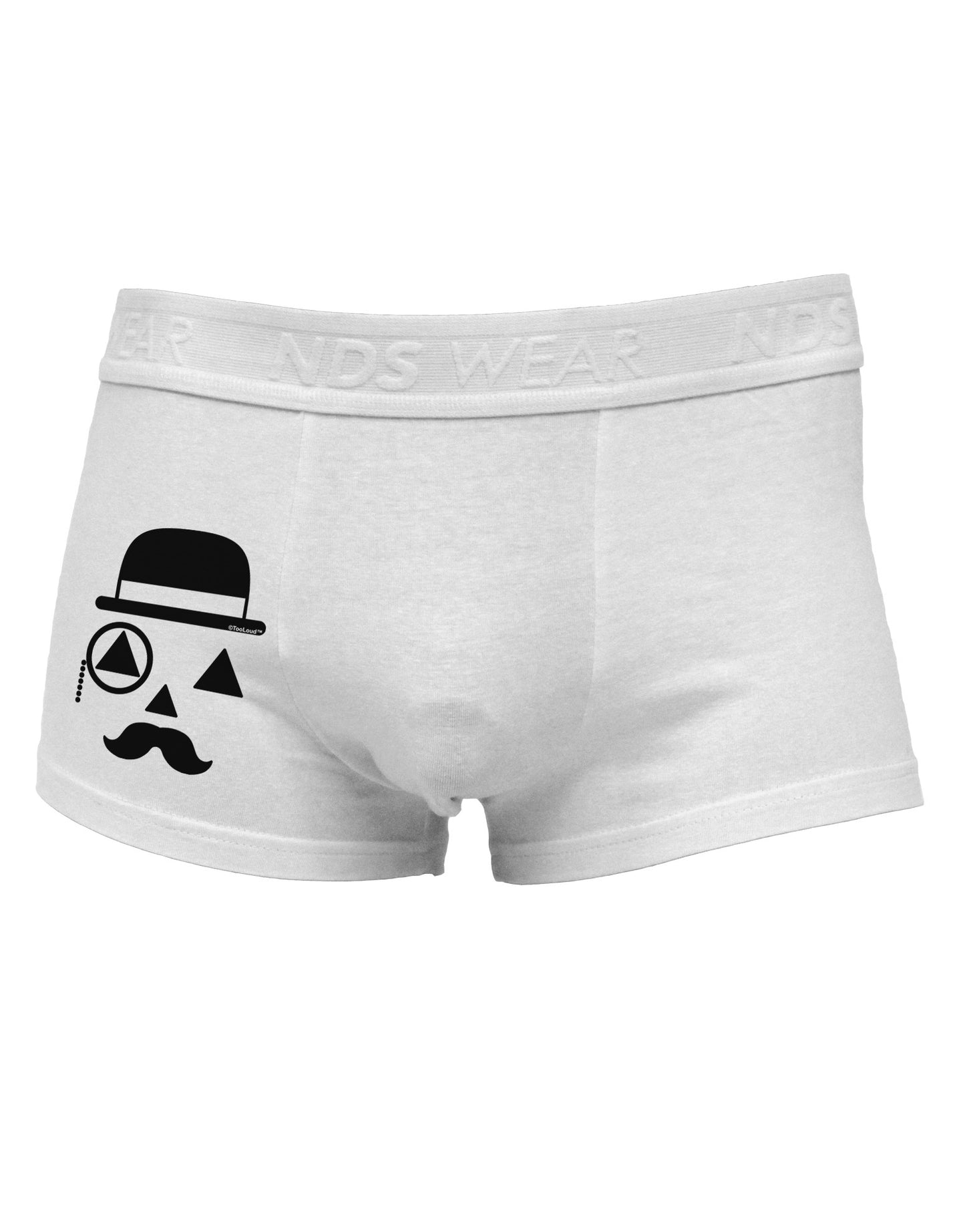 Gentleman Jack-o-lantern Side Printed Mens Trunk Underwear-Mens Trunk Underwear-NDS Wear-White-Small-Davson Sales