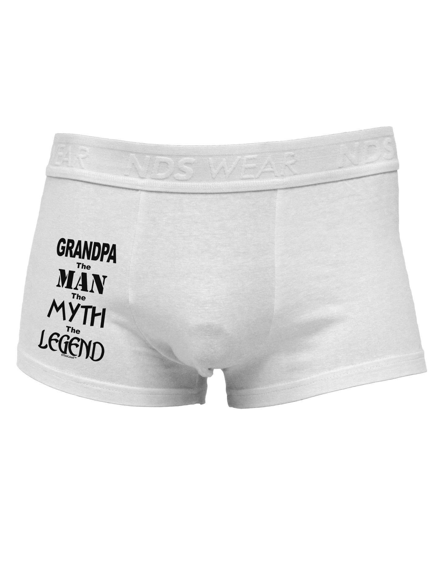 The Man The Myth The Legend Grandpa Side Printed Mens Trunk Underwear by TooLoud-Mens Trunk Underwear-NDS Wear-White-Small-Davson Sales