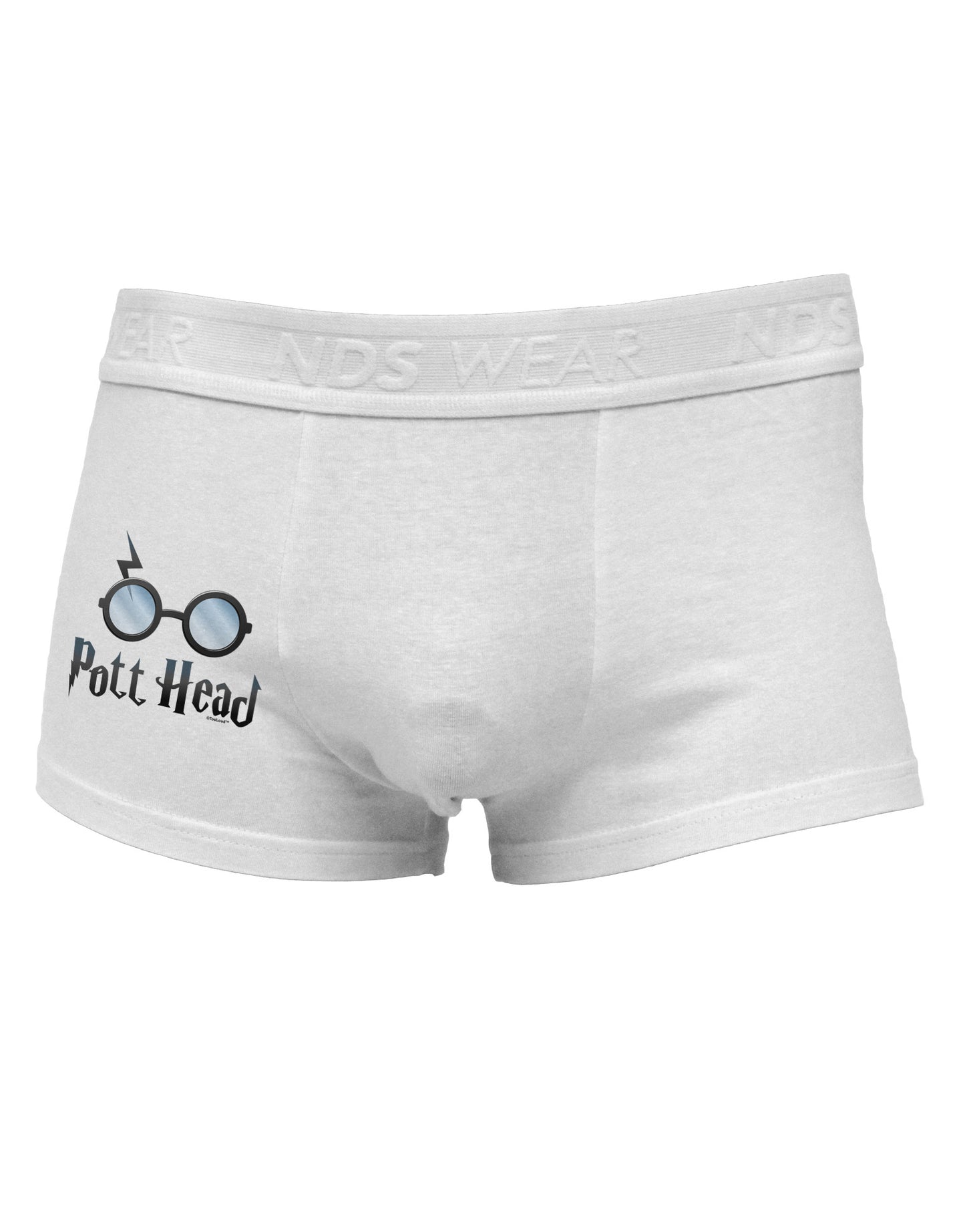 Pott Head Magic Glasses Side Printed Mens Trunk Underwear-Mens Trunk Underwear-NDS Wear-White-Small-Davson Sales