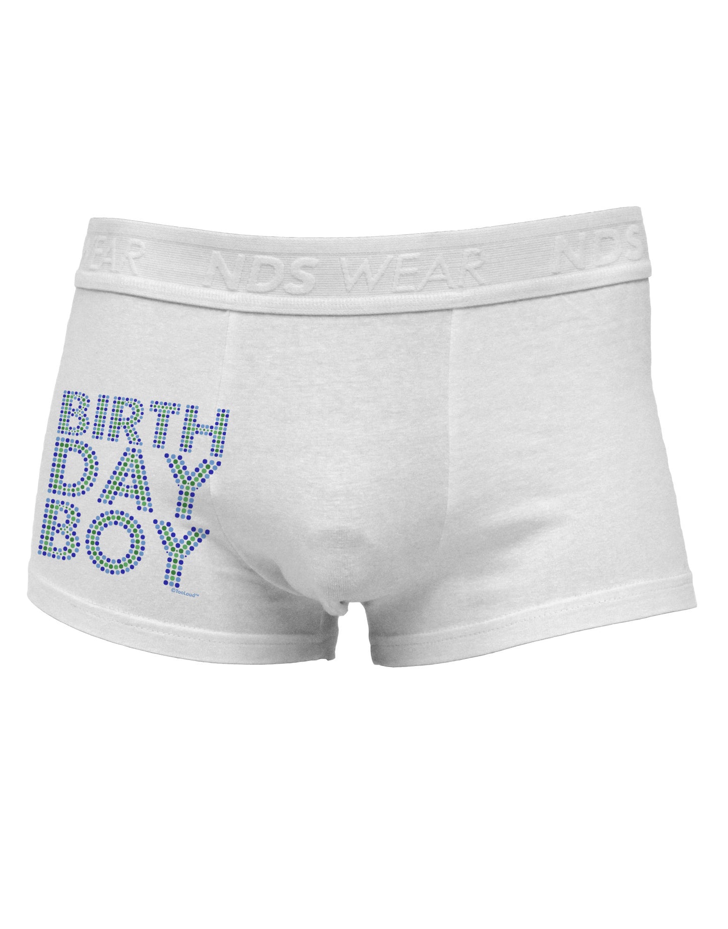 Birthday Boy - Blue and Green Dots Side Printed Mens Trunk Underwear by TooLoud-Mens Trunk Underwear-TooLoud-White-Small-Davson Sales