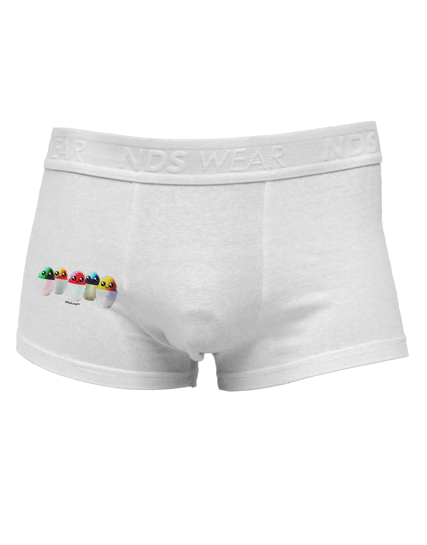 Kawaii Easter Eggs - No Text Side Printed Mens Trunk Underwear by TooLoud-Mens Trunk Underwear-NDS Wear-White-Small-Davson Sales