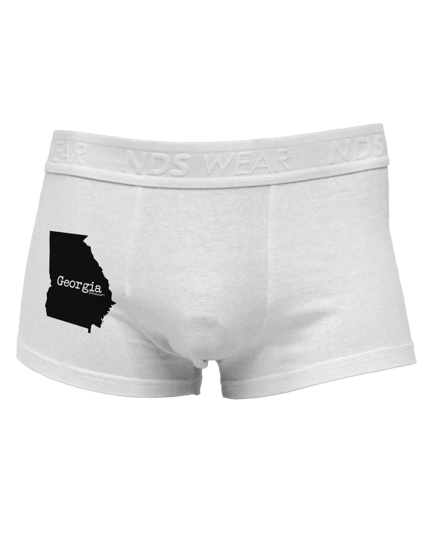 Georgia - United States Shape Side Printed Mens Trunk Underwear by TooLoud-Mens Trunk Underwear-NDS Wear-White-Small-Davson Sales