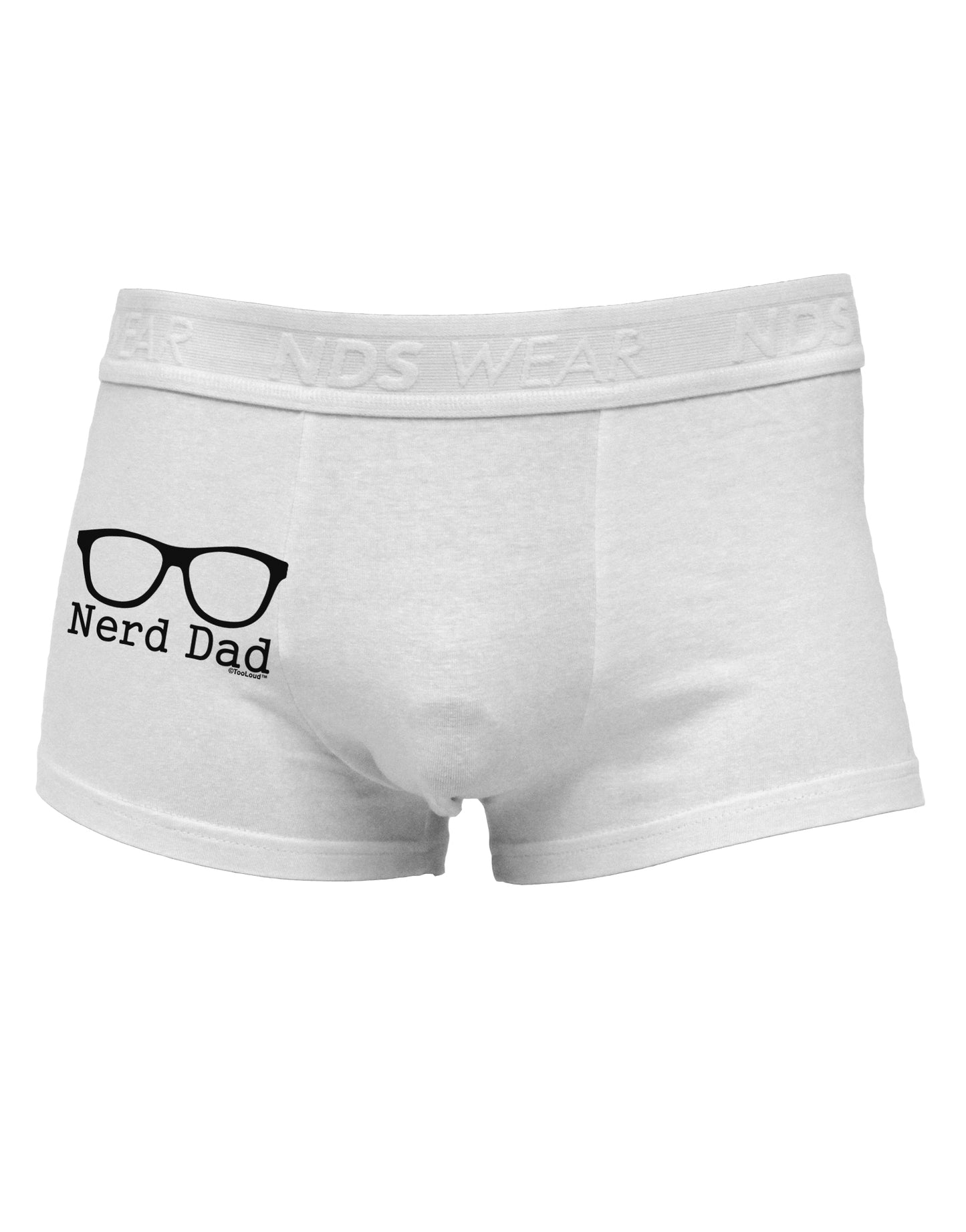 Nerd Dad - Glasses Side Printed Mens Trunk Underwear by TooLoud-Mens Trunk Underwear-NDS Wear-White-Small-Davson Sales