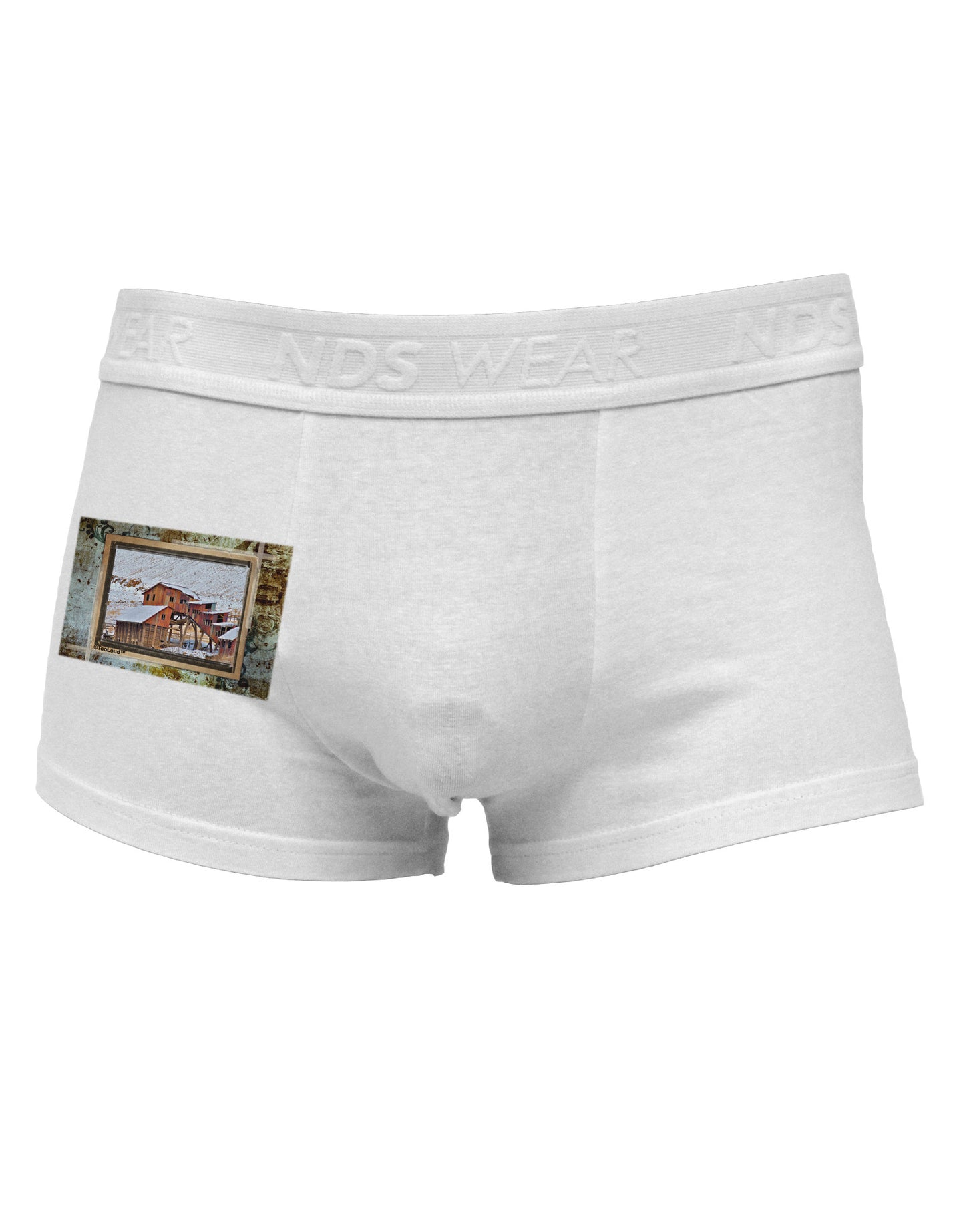 Mine Scene Colorado Side Printed Mens Trunk Underwear-Mens Trunk Underwear-NDS Wear-White-Small-Davson Sales