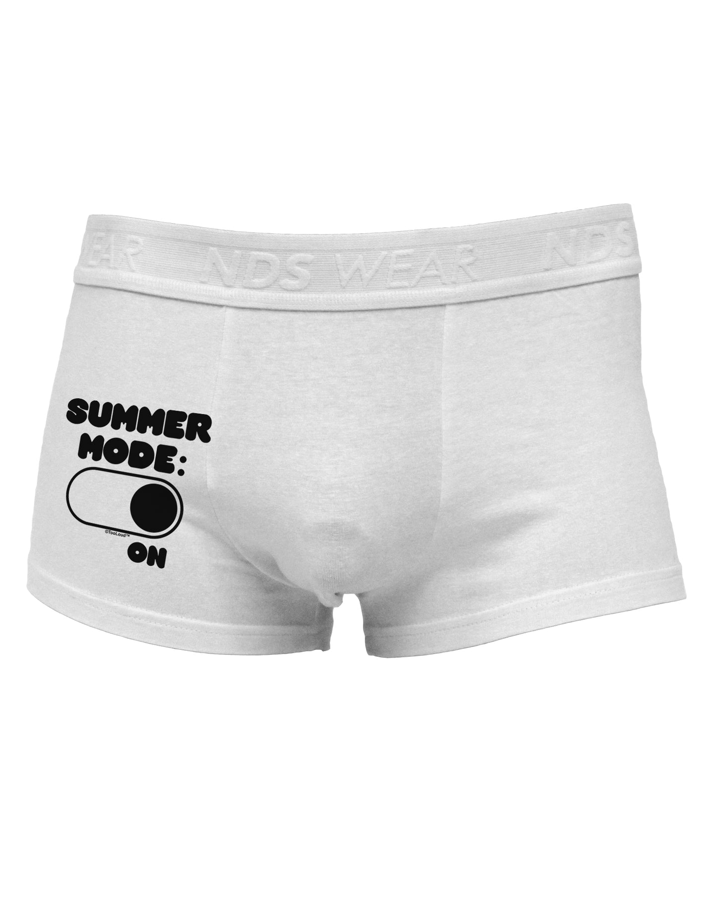 Summer Mode On Side Printed Mens Trunk Underwear by TooLoud-Mens Trunk Underwear-NDS Wear-White-Small-Davson Sales