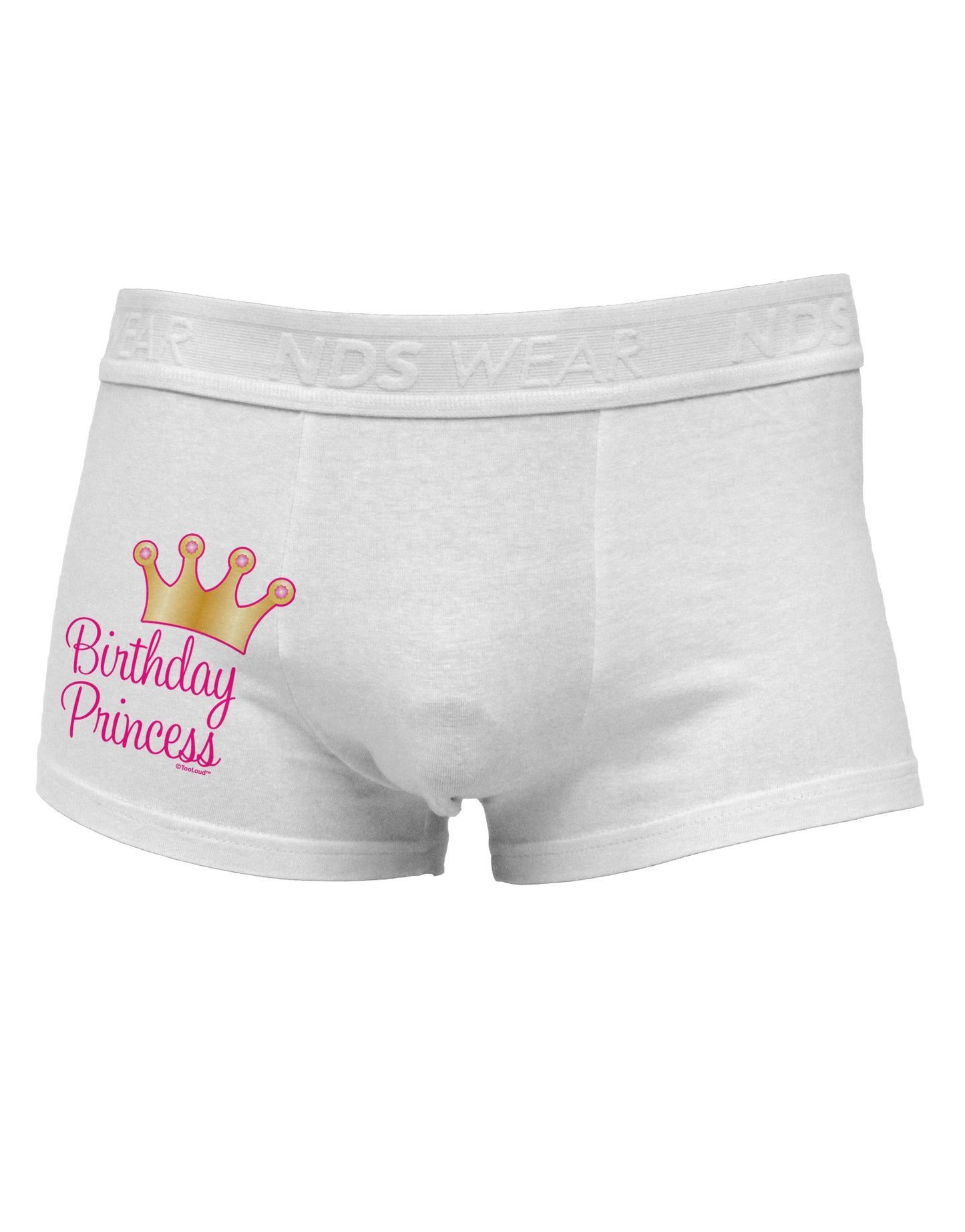 Birthday Princess - Tiara Side Printed Mens Trunk Underwear by TooLoud-Mens Trunk Underwear-TooLoud-White-Small-Davson Sales