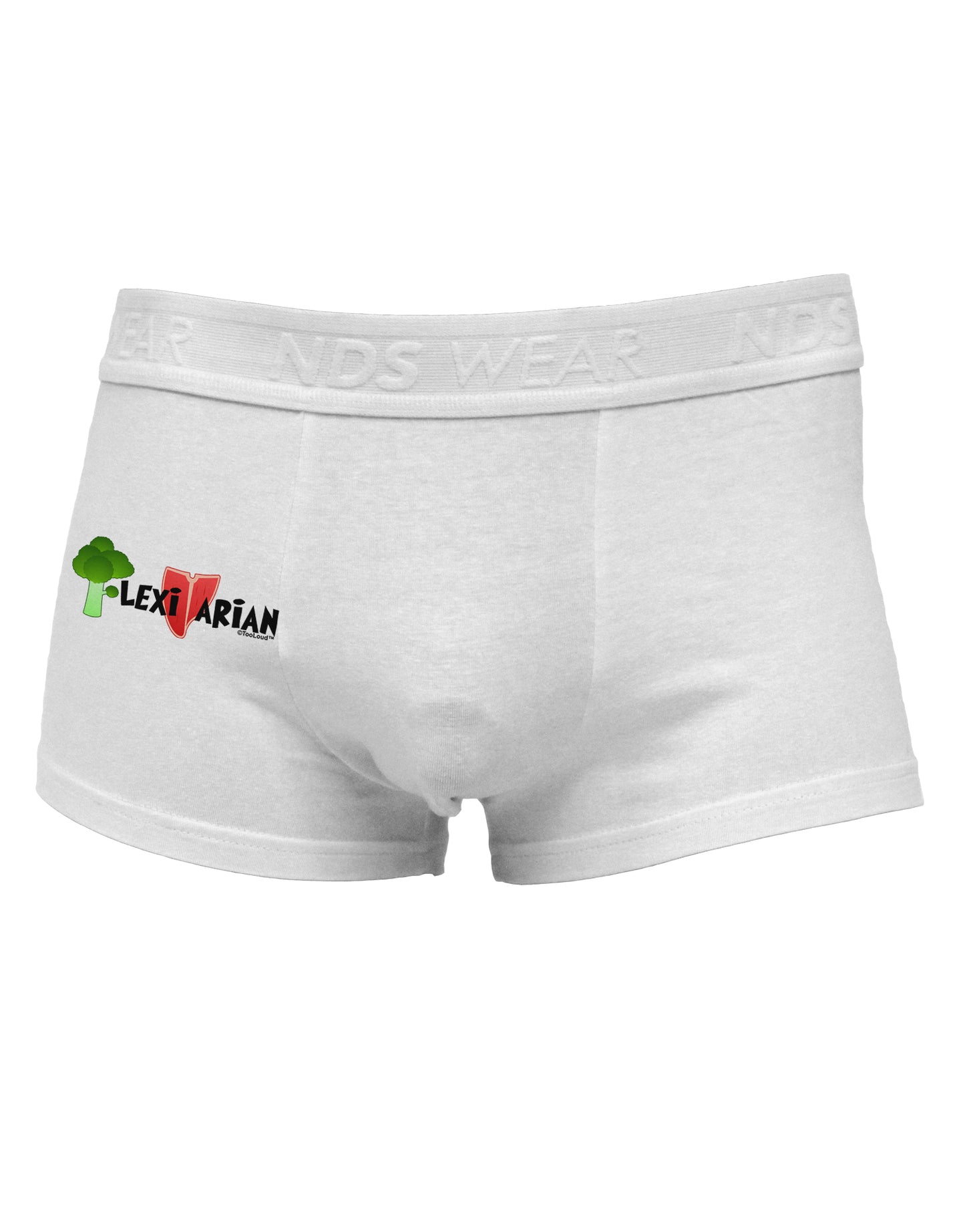 Flexitarian Side Printed Mens Trunk Underwear by TooLoud-Mens Trunk Underwear-NDS Wear-White-Small-Davson Sales
