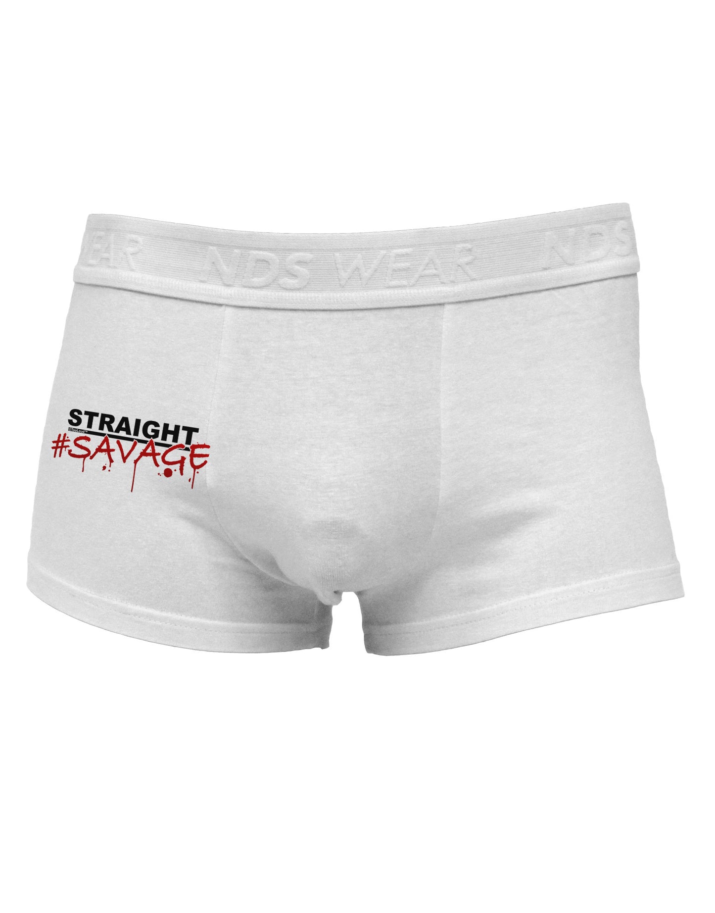 Straight Savage Side Printed Mens Trunk Underwear-Mens Trunk Underwear-NDS Wear-White-Small-Davson Sales