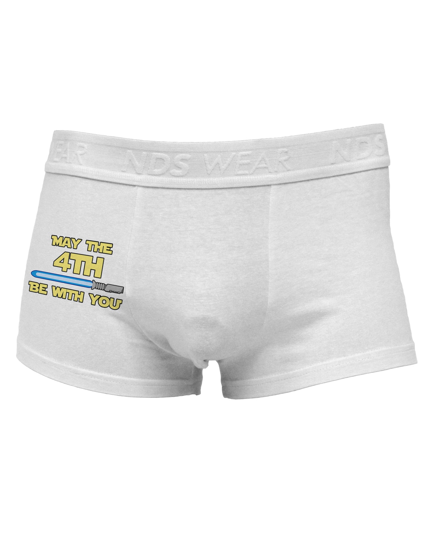 4th Be With You Beam Sword 2 Side Printed Mens Trunk Underwear-Mens Trunk Underwear-NDS Wear-White-Small-Davson Sales