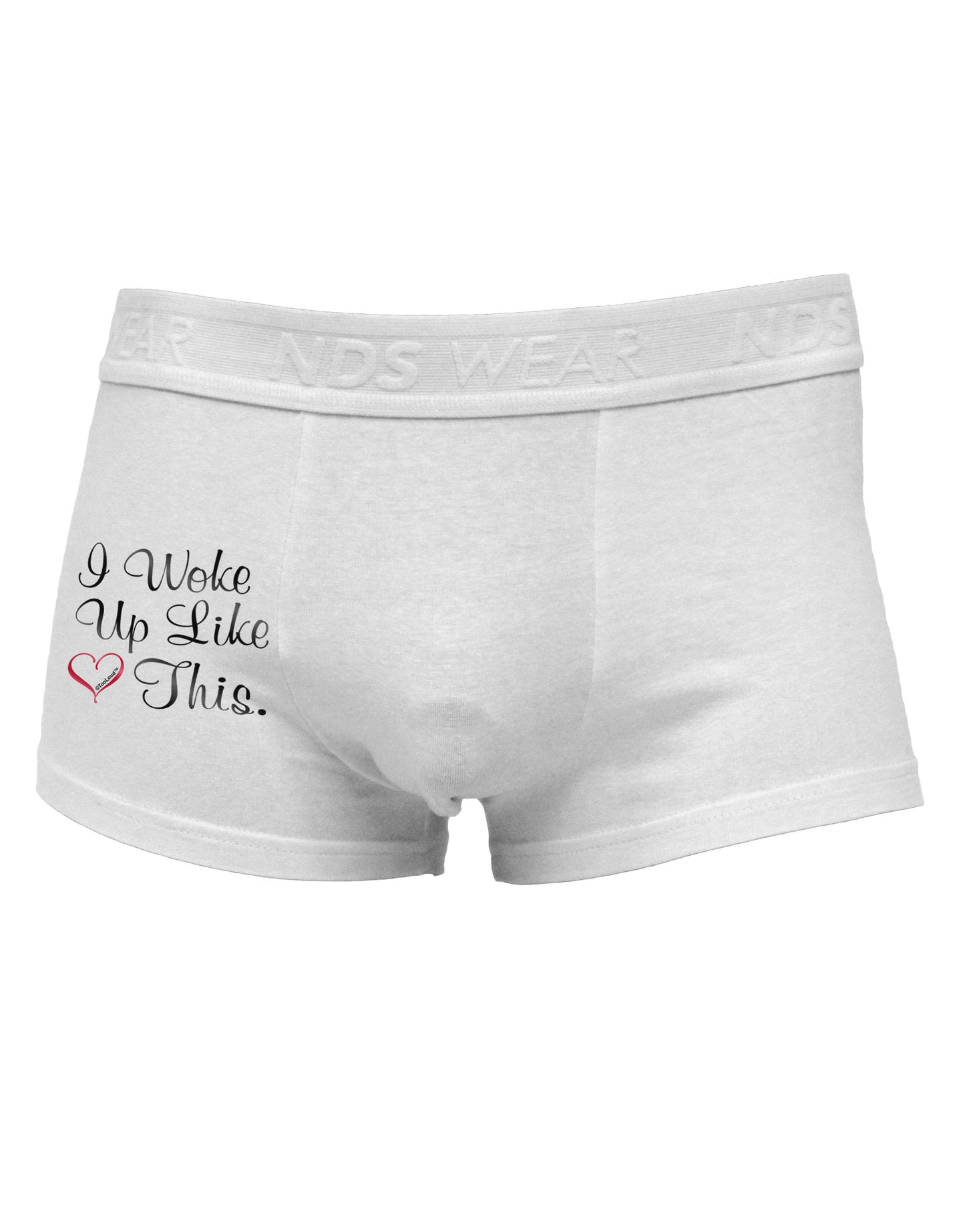 I Woke Up Like This Side Printed Mens Trunk Underwear-Mens Trunk Underwear-NDS Wear-White-Small-Davson Sales