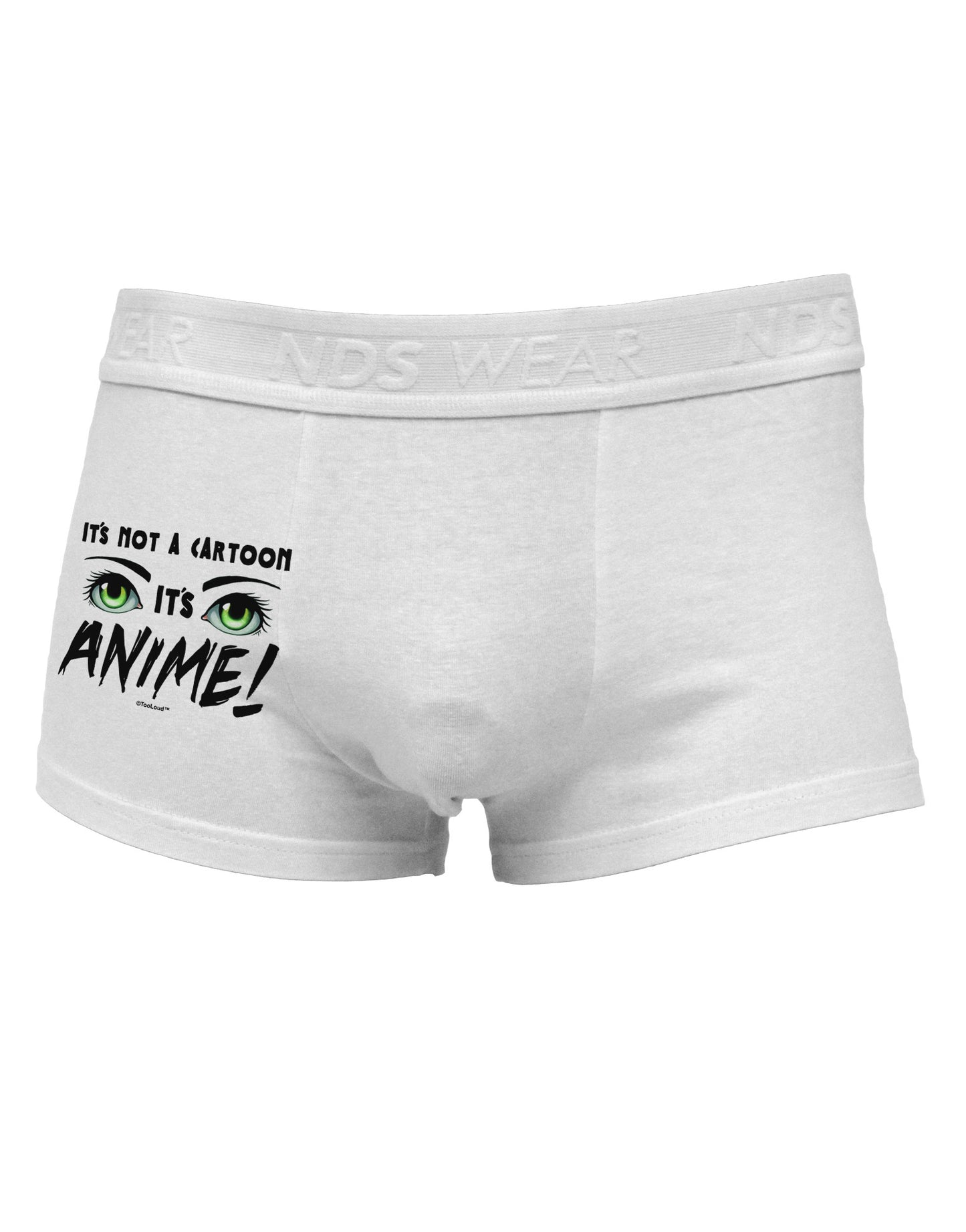 Not A Cartoon Eyes Green Side Printed Mens Trunk Underwear-Mens Trunk Underwear-NDS Wear-White-Small-Davson Sales