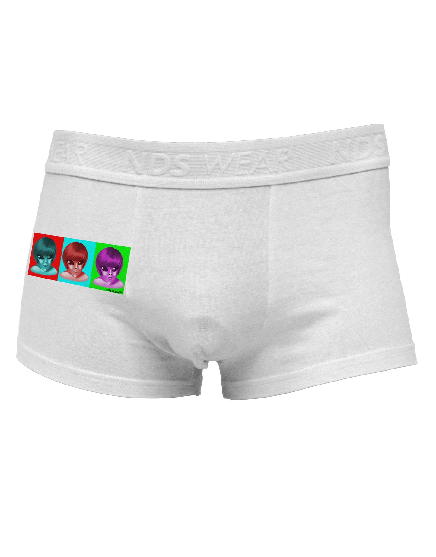 Extraterrestial Pop-art #1 Side Printed Mens Trunk Underwear by TooLoud-Mens Trunk Underwear-NDS Wear-White-Small-Davson Sales