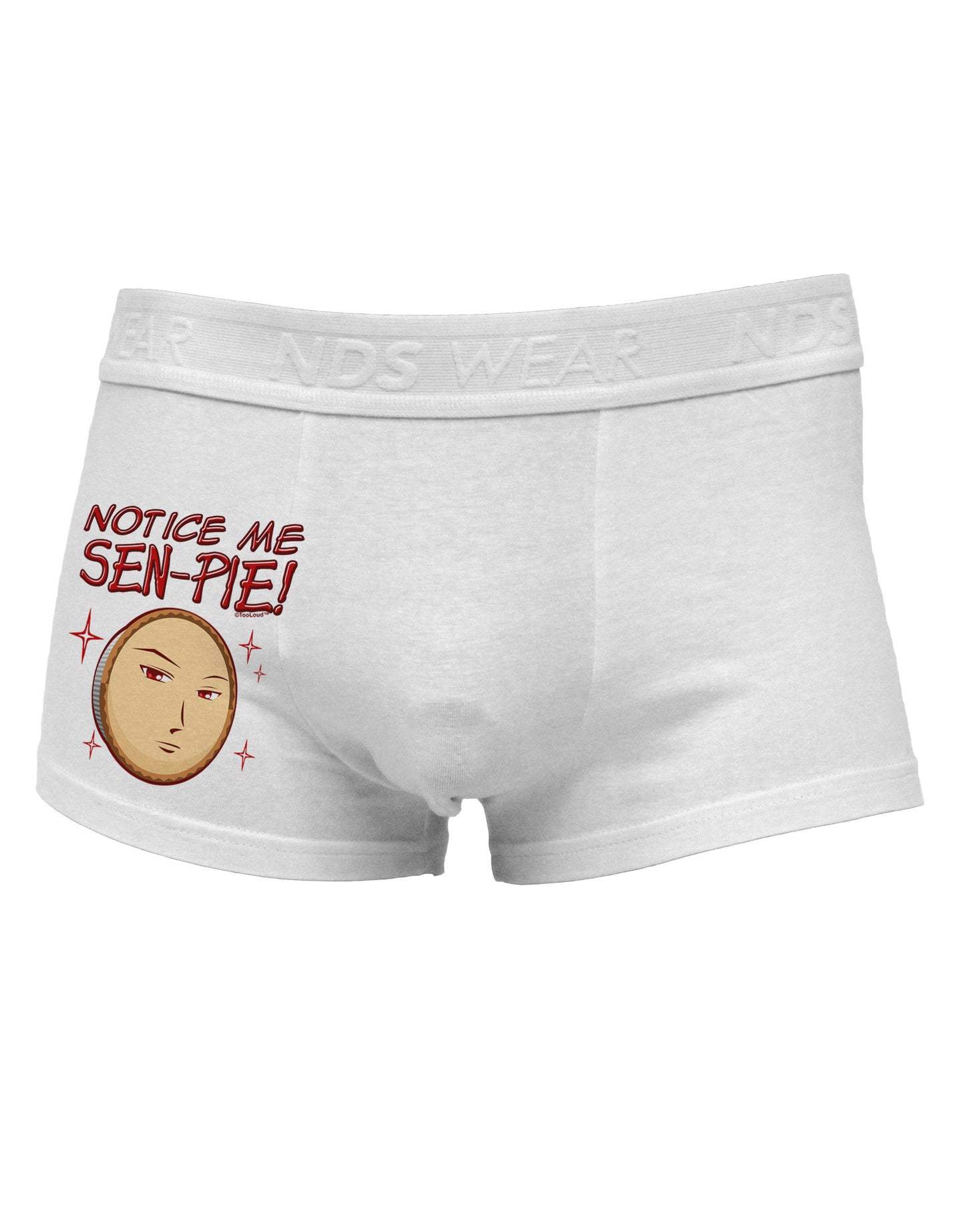 Notice Me Sen-pie Side Printed Mens Trunk Underwear-Mens Trunk Underwear-NDS Wear-White-Small-Davson Sales