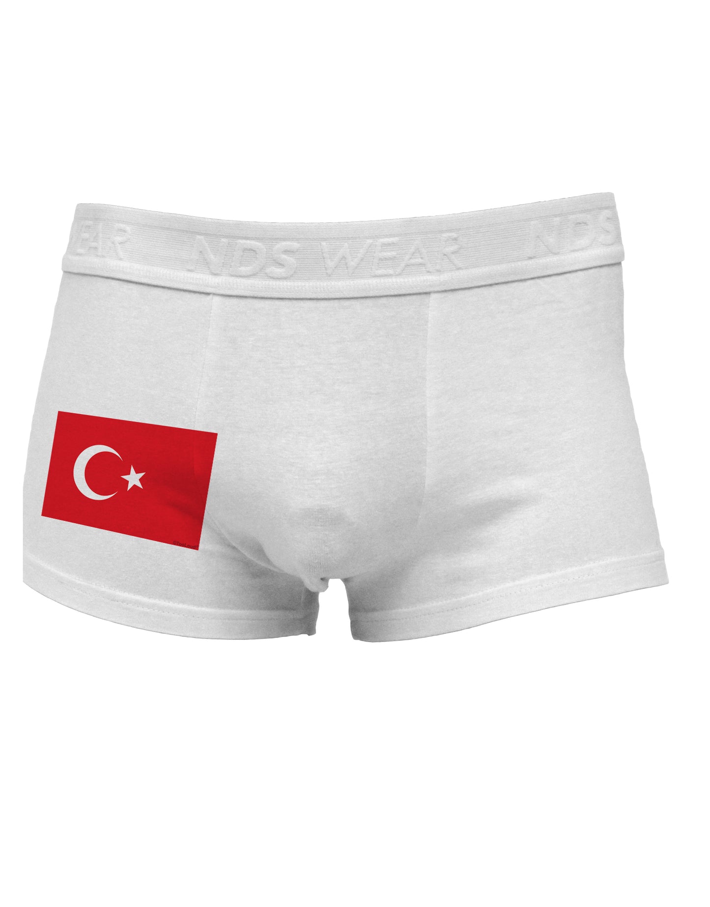 Turkey Flag Side Printed Mens Trunk Underwear by TooLoud-Mens Trunk Underwear-NDS Wear-White-Small-Davson Sales