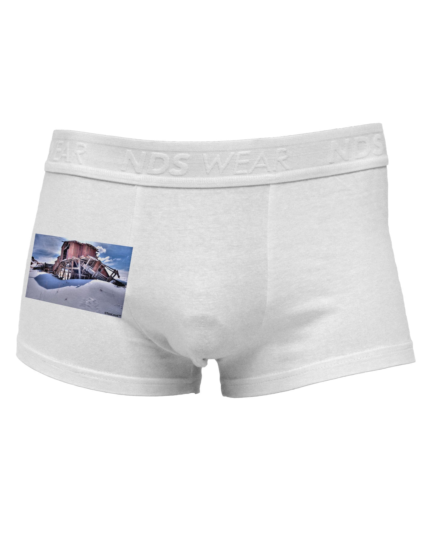 Victor Mines Colorado Side Printed Mens Trunk Underwear-Mens Trunk Underwear-NDS Wear-White-Small-Davson Sales