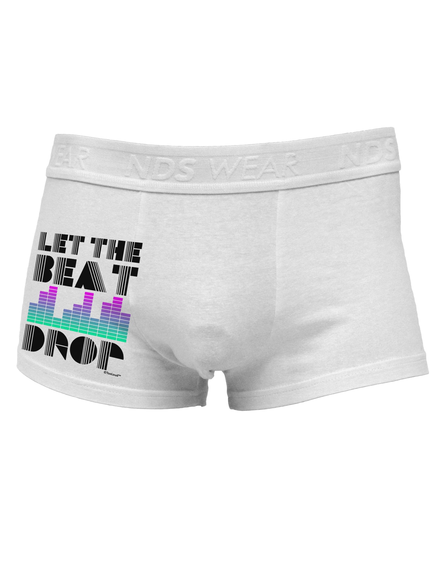 Let the Beat Drop Design Side Printed Mens Trunk Underwear by TooLoud-Mens Trunk Underwear-NDS Wear-White-Small-Davson Sales