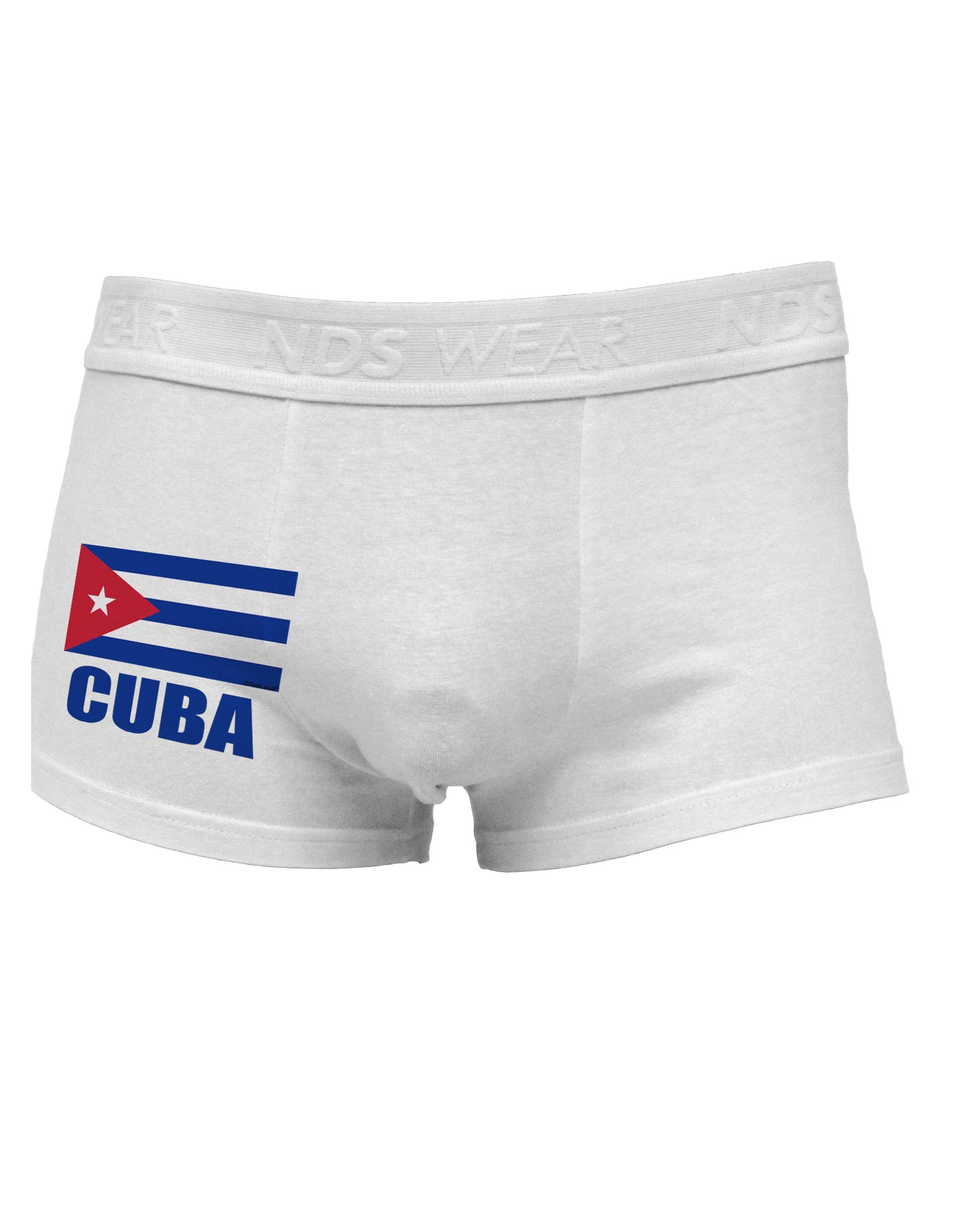 Cuba Flag Cuban Pride Side Printed Mens Trunk Underwear by TooLoud-Mens Trunk Underwear-NDS Wear-White-Small-Davson Sales
