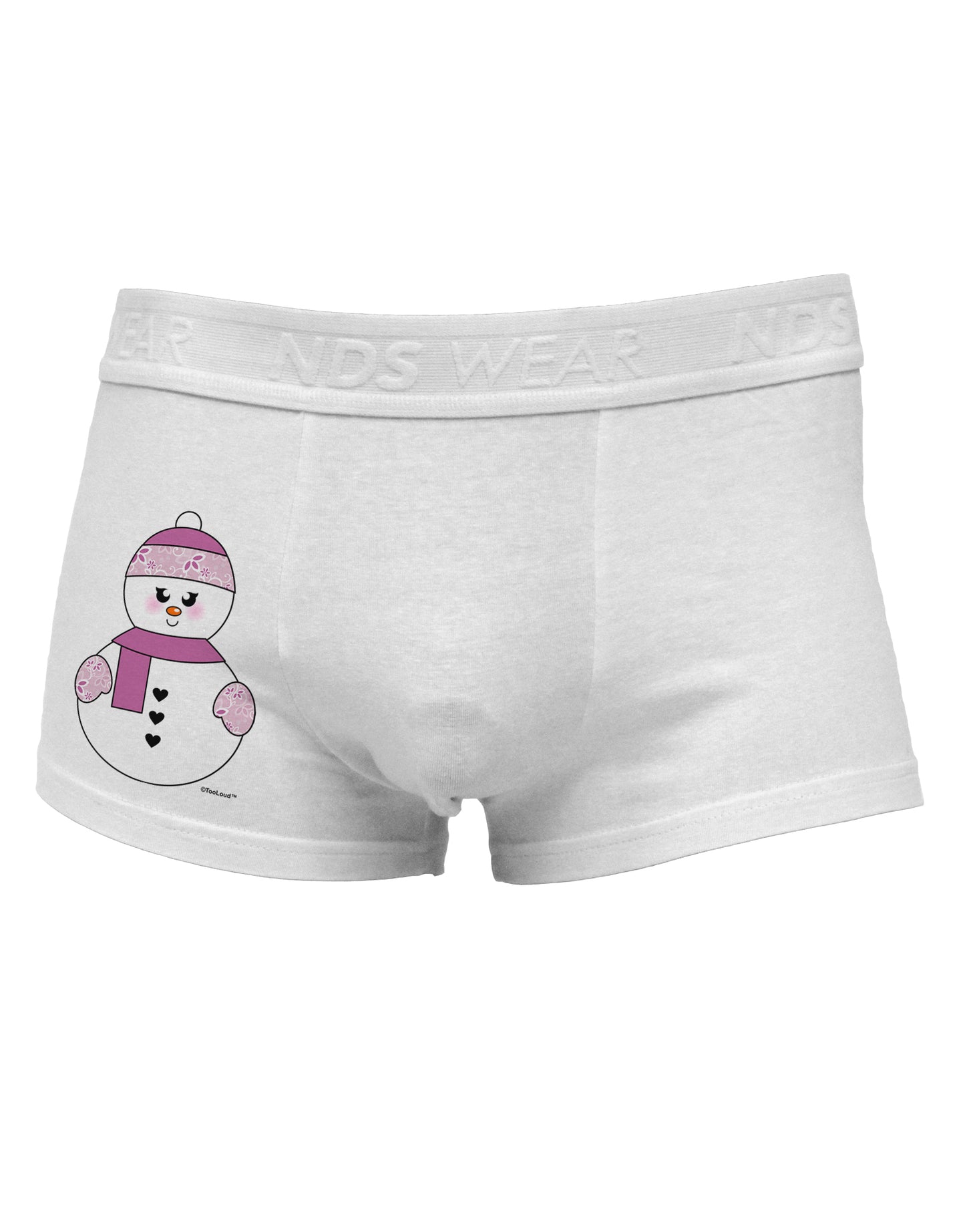 Cute Girl Snowman - Christmas Side Printed Mens Trunk Underwear by TooLoud-Mens Trunk Underwear-NDS Wear-White-Small-Davson Sales