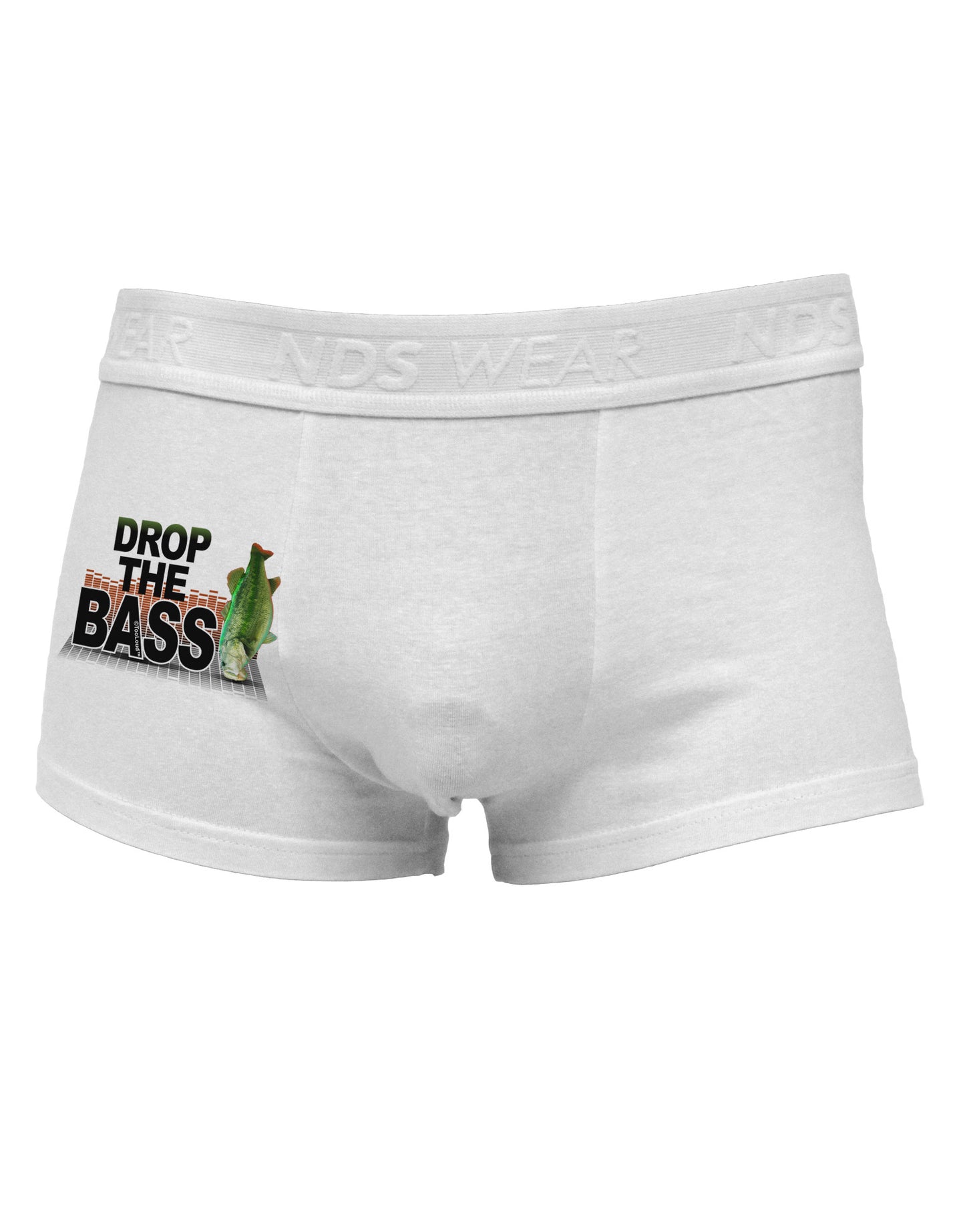 Drop The Bass Fish Side Printed Mens Trunk Underwear-Mens Trunk Underwear-NDS Wear-White-Small-Davson Sales