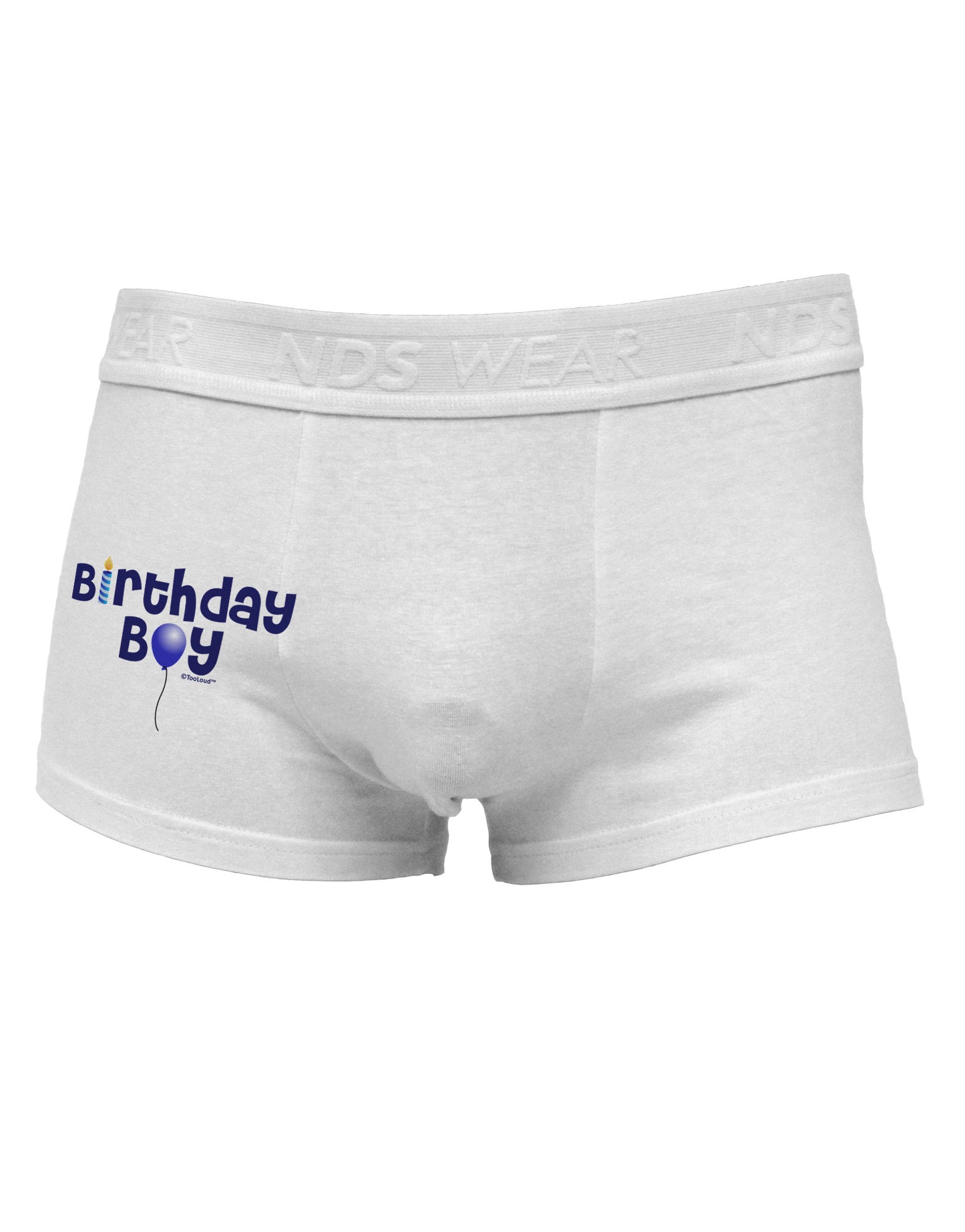 Birthday Boy - Candle and Balloon Side Printed Mens Trunk Underwear by TooLoud-Mens Trunk Underwear-TooLoud-White-Small-Davson Sales