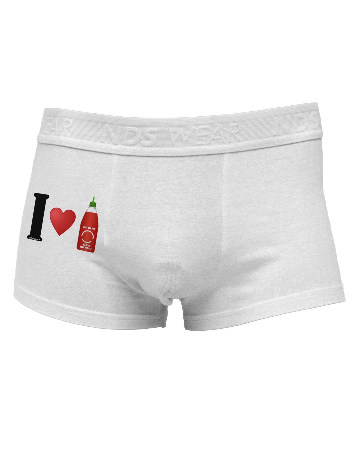 I Heart Sriracha Design Side Printed Mens Trunk Underwear by TooLoud-Mens Trunk Underwear-NDS Wear-White-Small-Davson Sales