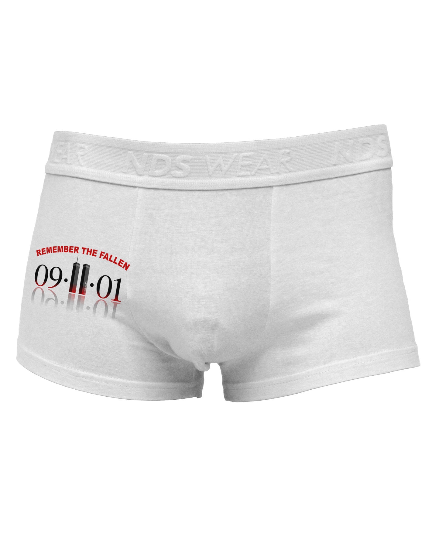Remember The Fallen 91101 Side Printed Mens Trunk Underwear-Mens Trunk Underwear-NDS Wear-White-Small-Davson Sales