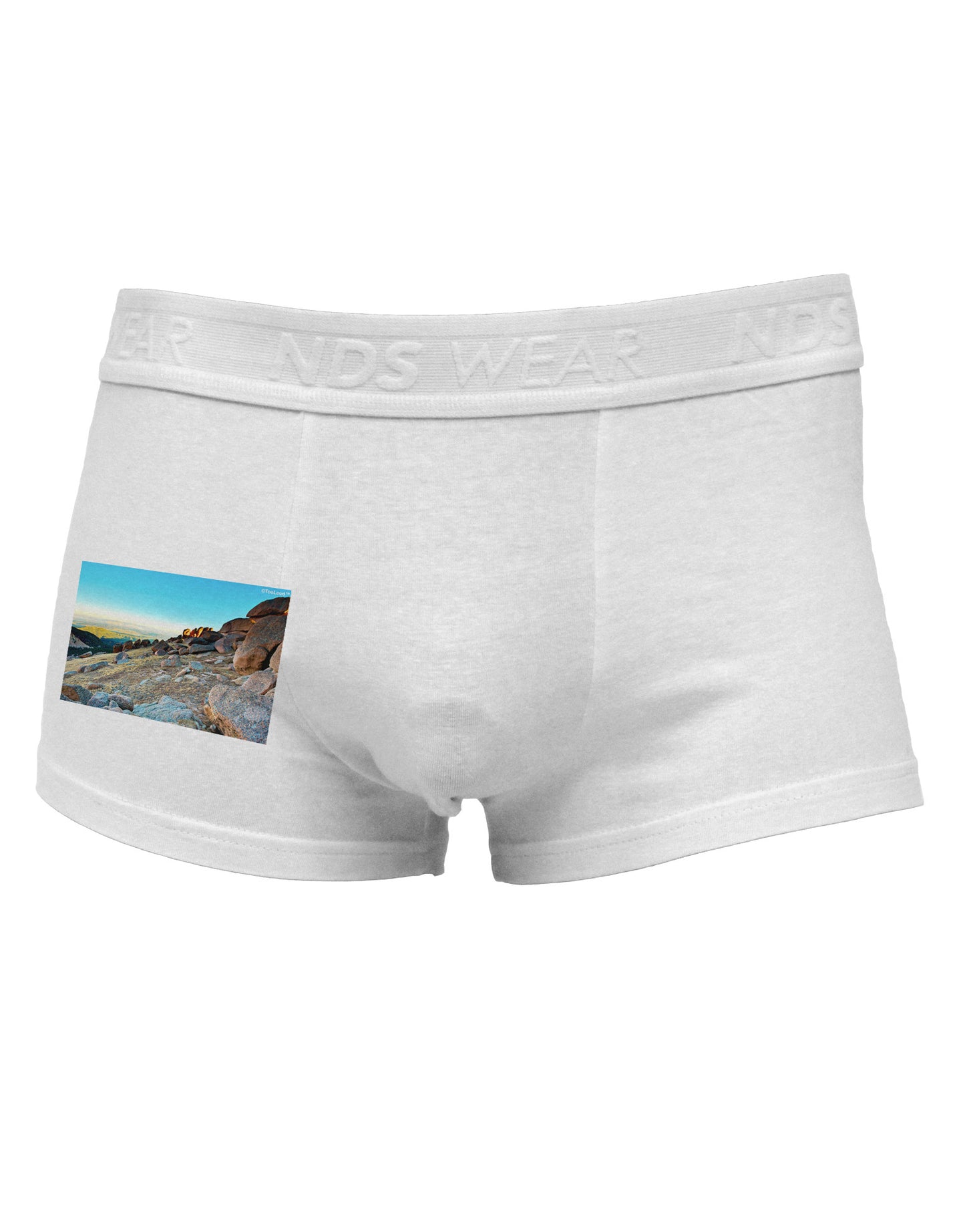 CO Rockies View Side Printed Mens Trunk Underwear-Mens Trunk Underwear-NDS Wear-White-Small-Davson Sales