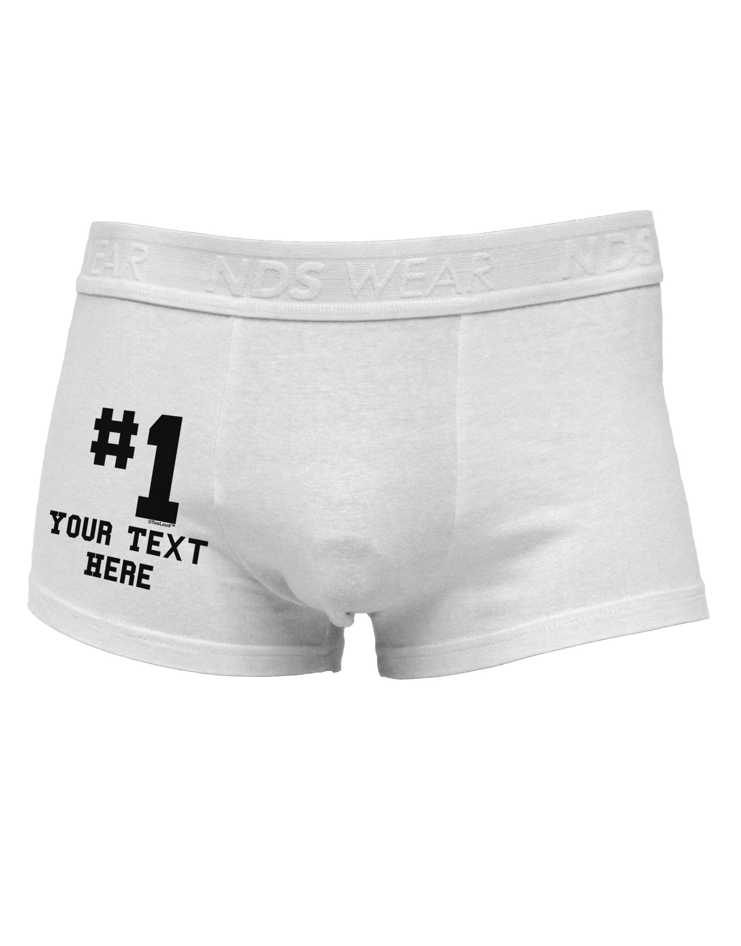 Personalized Number 1 Side Printed Mens Trunk Underwear by TooLoud-Mens Trunk Underwear-NDS Wear-White-Small-Davson Sales