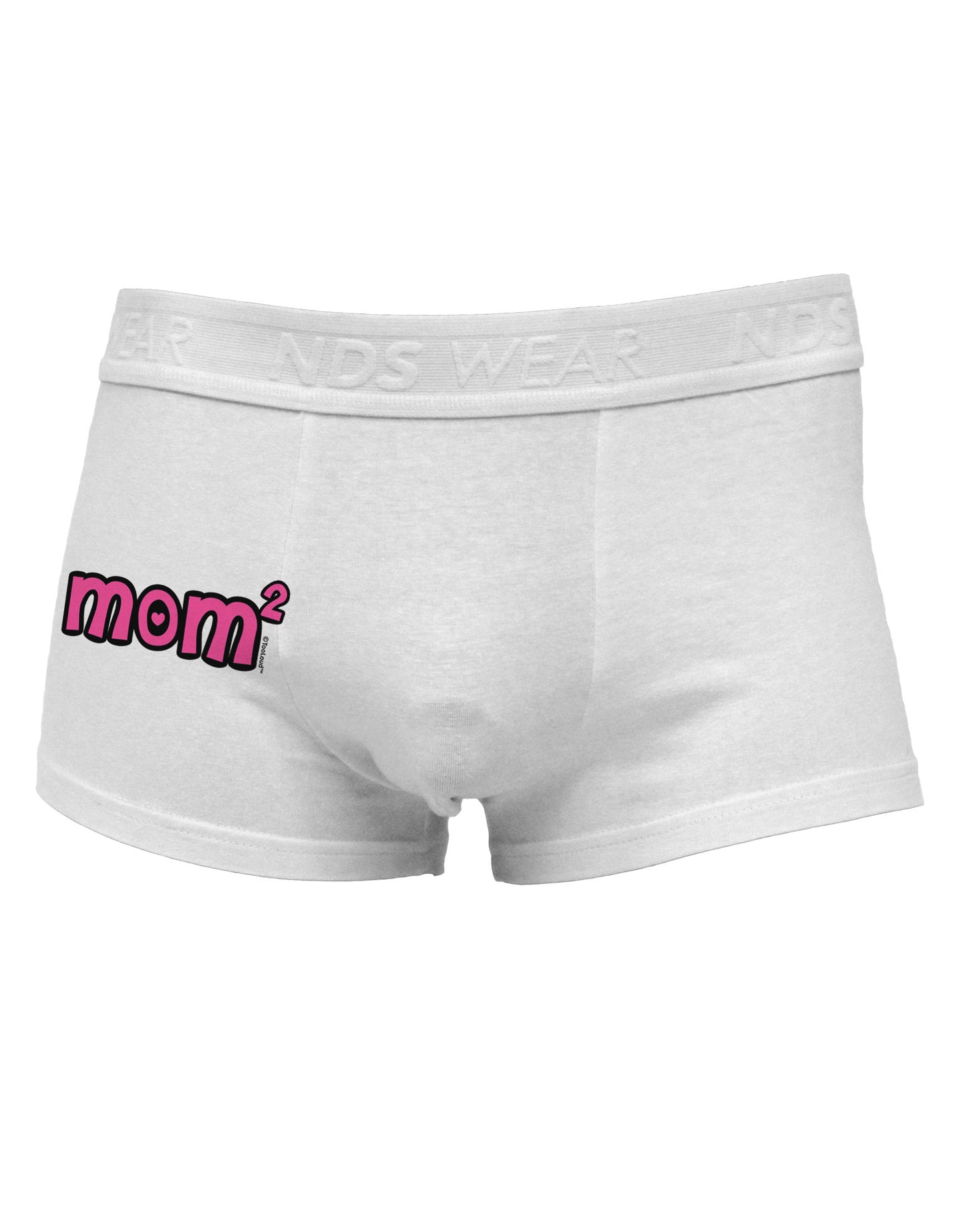 Mom Squared - Cute Mom of Two Design Side Printed Mens Trunk Underwear by TooLoud-Mens Trunk Underwear-NDS Wear-White-Small-Davson Sales