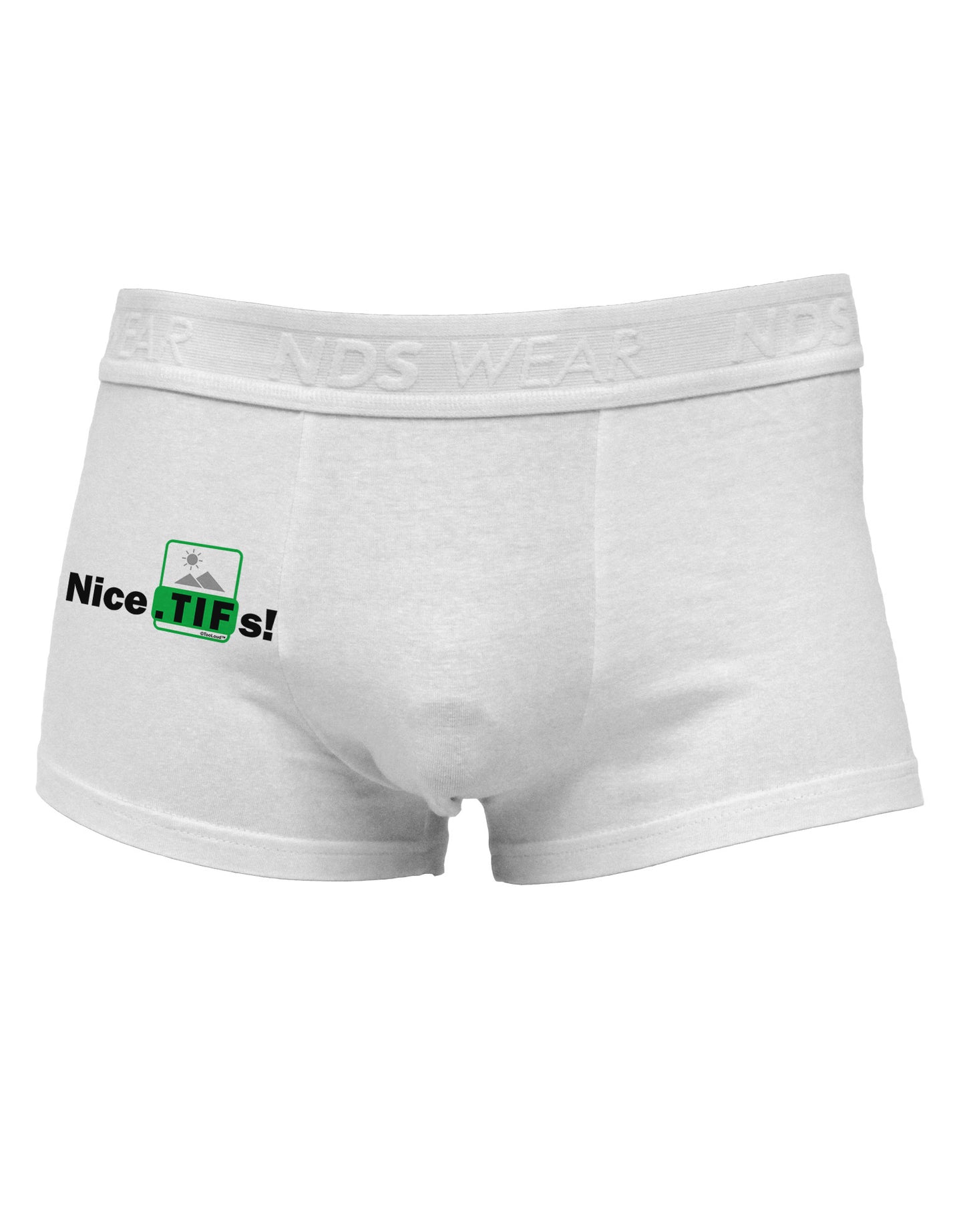 Nice Tifs Side Printed Mens Trunk Underwear-Mens Trunk Underwear-NDS Wear-White-Small-Davson Sales