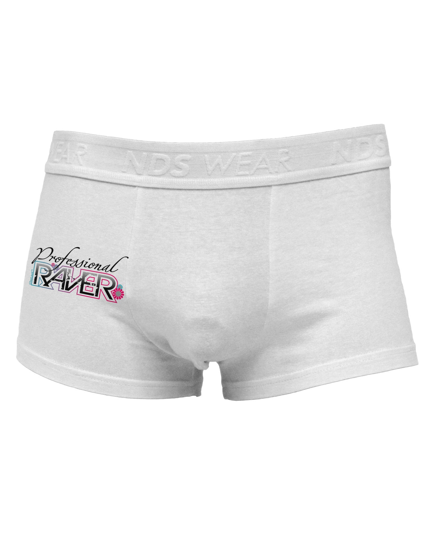 Matching Raver - Professional Side Printed Mens Trunk Underwear-Mens Trunk Underwear-NDS Wear-White-Small-Davson Sales