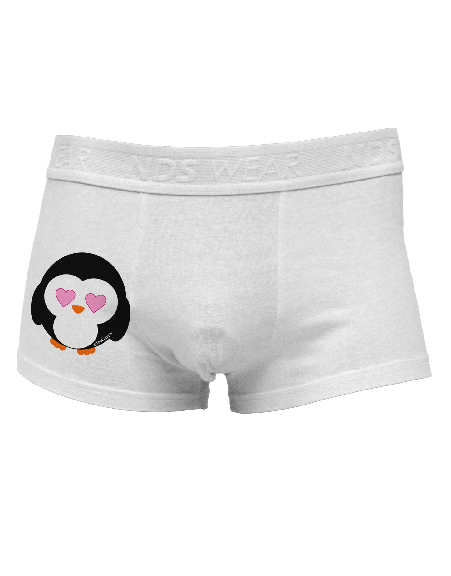 Cute Penguin - Heart Eyes Side Printed Mens Trunk Underwear by TooLoud-Mens Trunk Underwear-TooLoud-White-Small-Davson Sales
