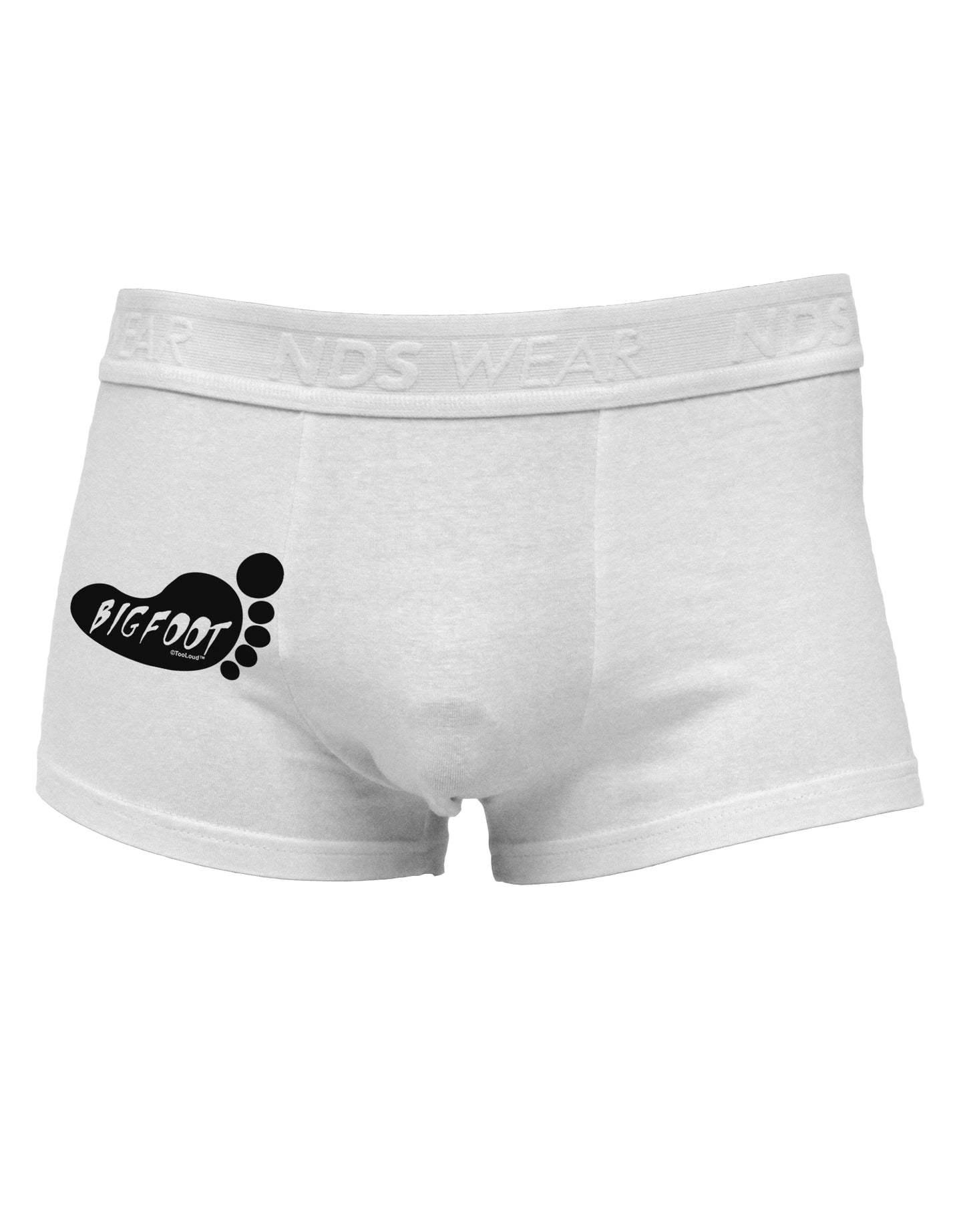 Bigfoot Side Printed Mens Trunk Underwear by TooLoud-Mens Trunk Underwear-NDS Wear-White-Small-Davson Sales