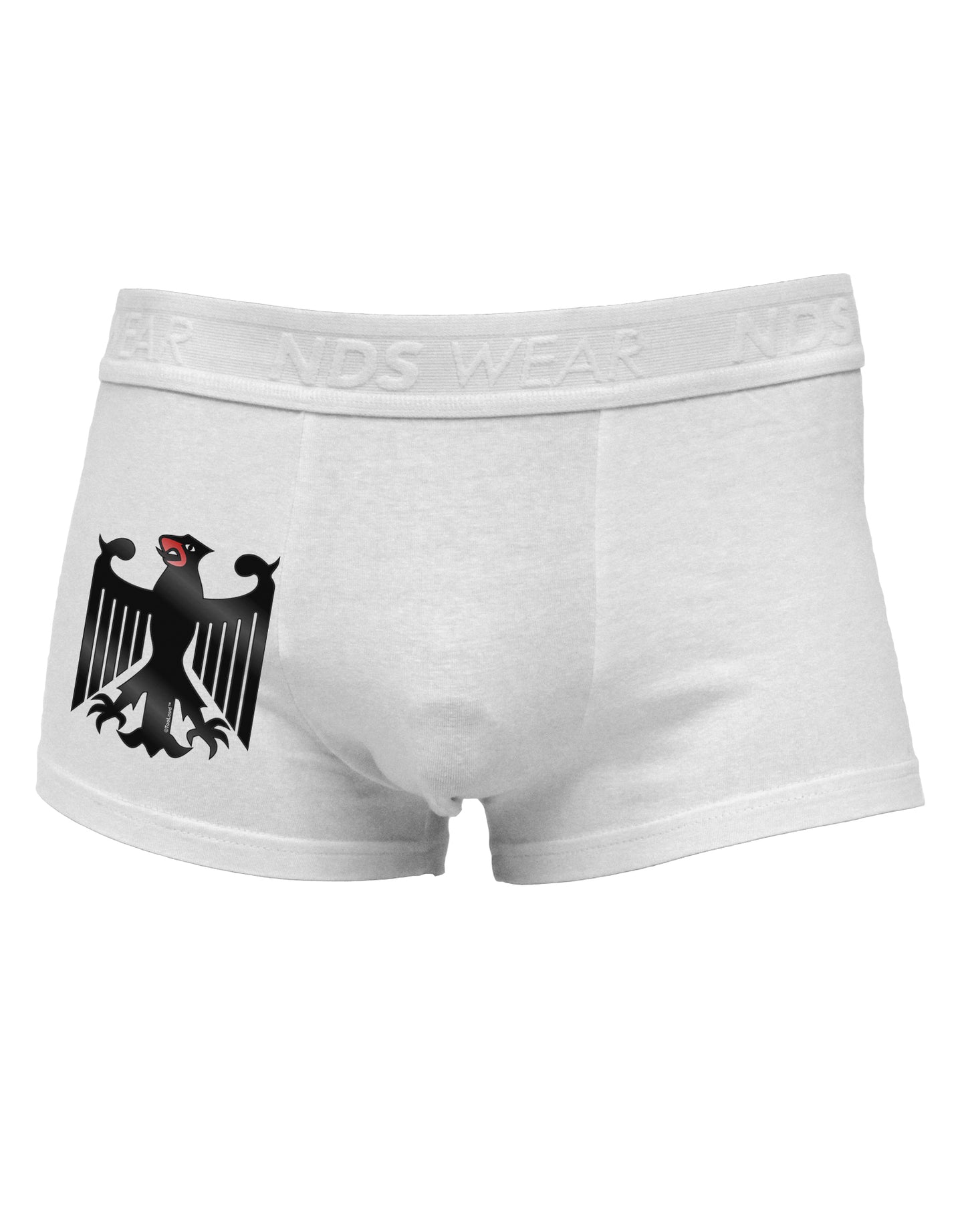 Bundeswehr Logo Side Printed Mens Trunk Underwear-Mens Trunk Underwear-NDS Wear-White-Small-Davson Sales