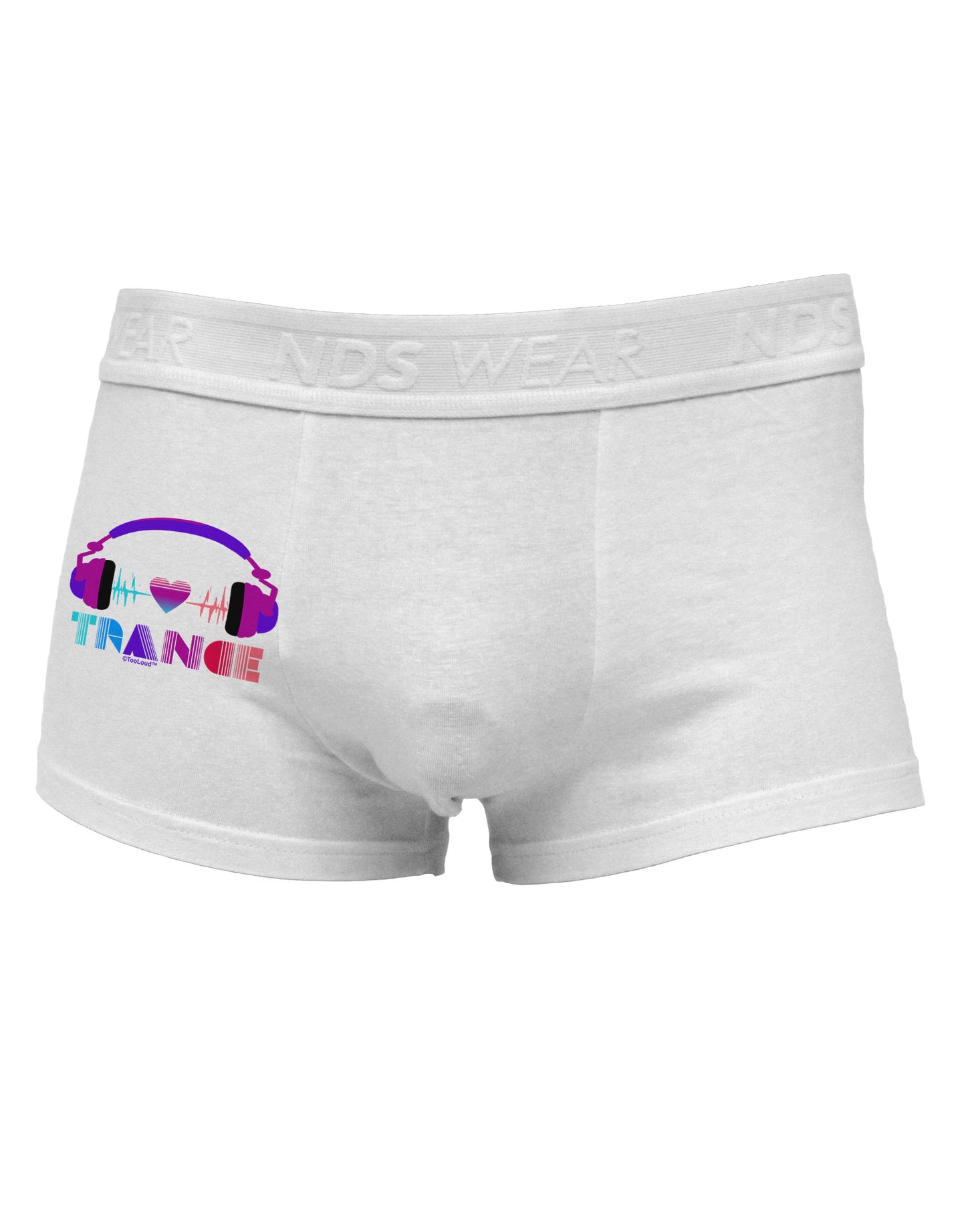 Heart Trance Side Printed Mens Trunk Underwear-Mens Trunk Underwear-NDS Wear-White-Small-Davson Sales