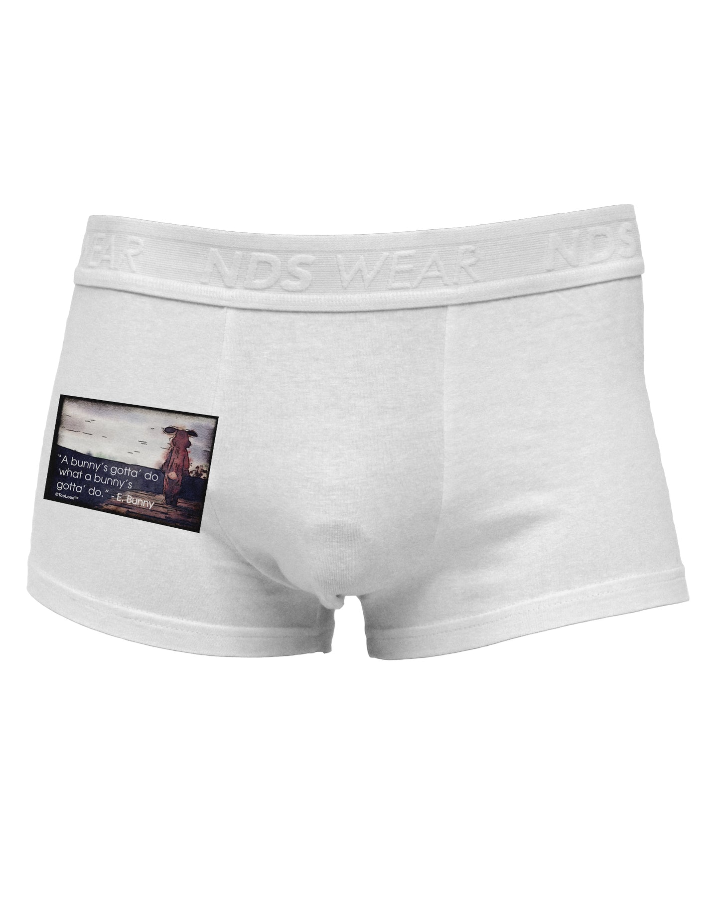 A Bunny's Gotta Do - Easter Bunny Side Printed Mens Trunk Underwear by TooLoud-Mens Trunk Underwear-NDS Wear-White-Small-Davson Sales