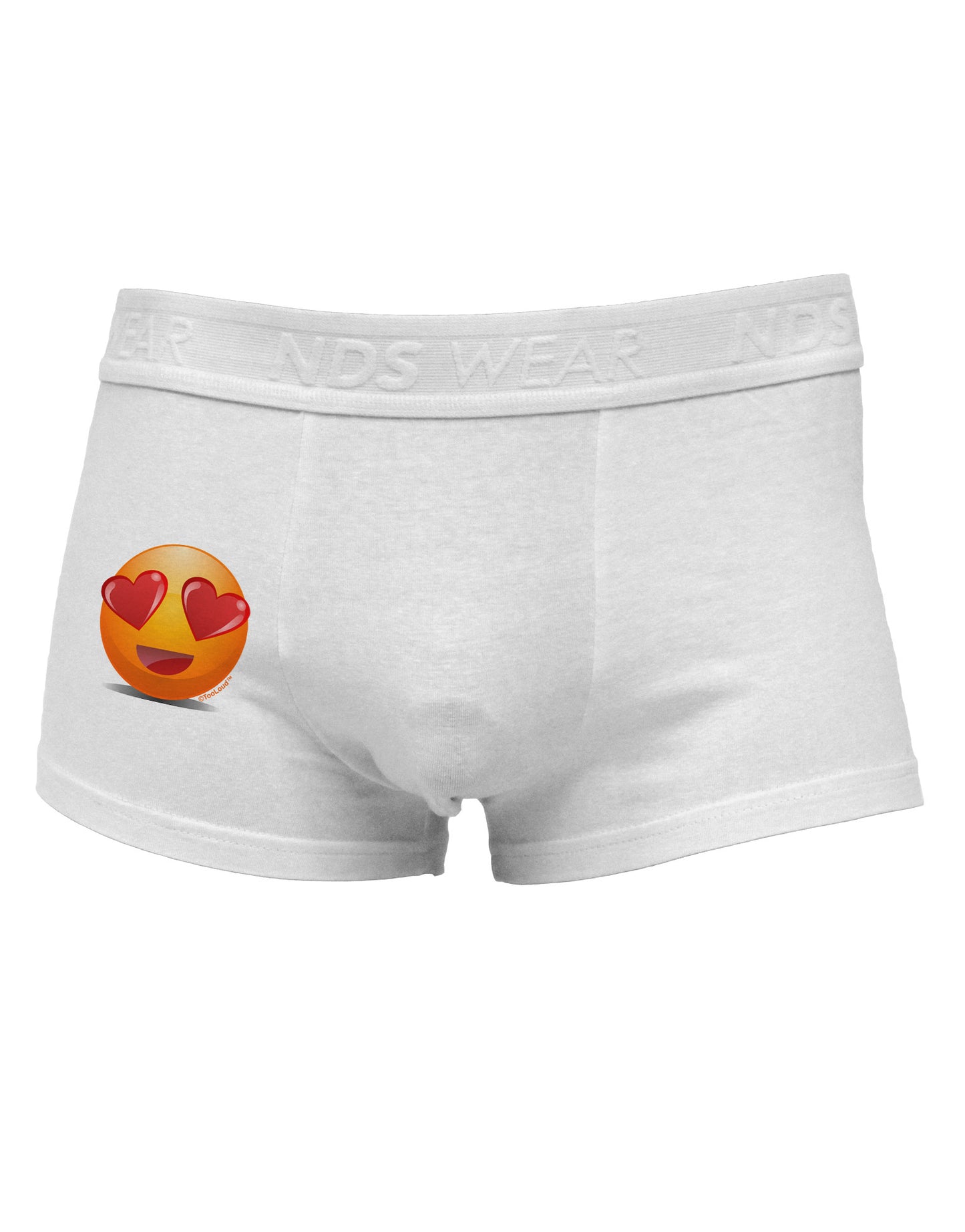 Heart Eye Emoji Side Printed Mens Trunk Underwear-Mens Trunk Underwear-NDS Wear-White-Small-Davson Sales