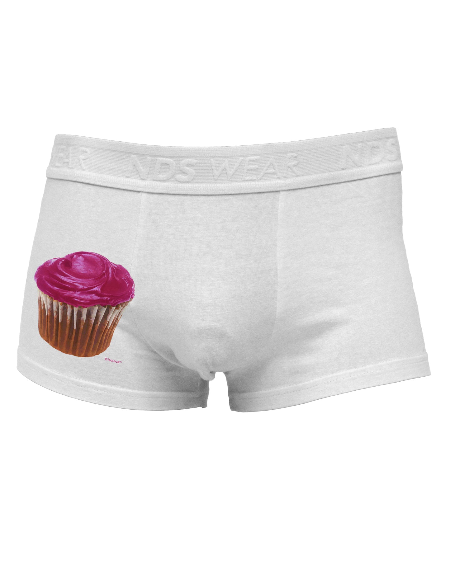 Giant Bright Pink Cupcake Side Printed Mens Trunk Underwear by TooLoud-Mens Trunk Underwear-TooLoud-White-Small-Davson Sales