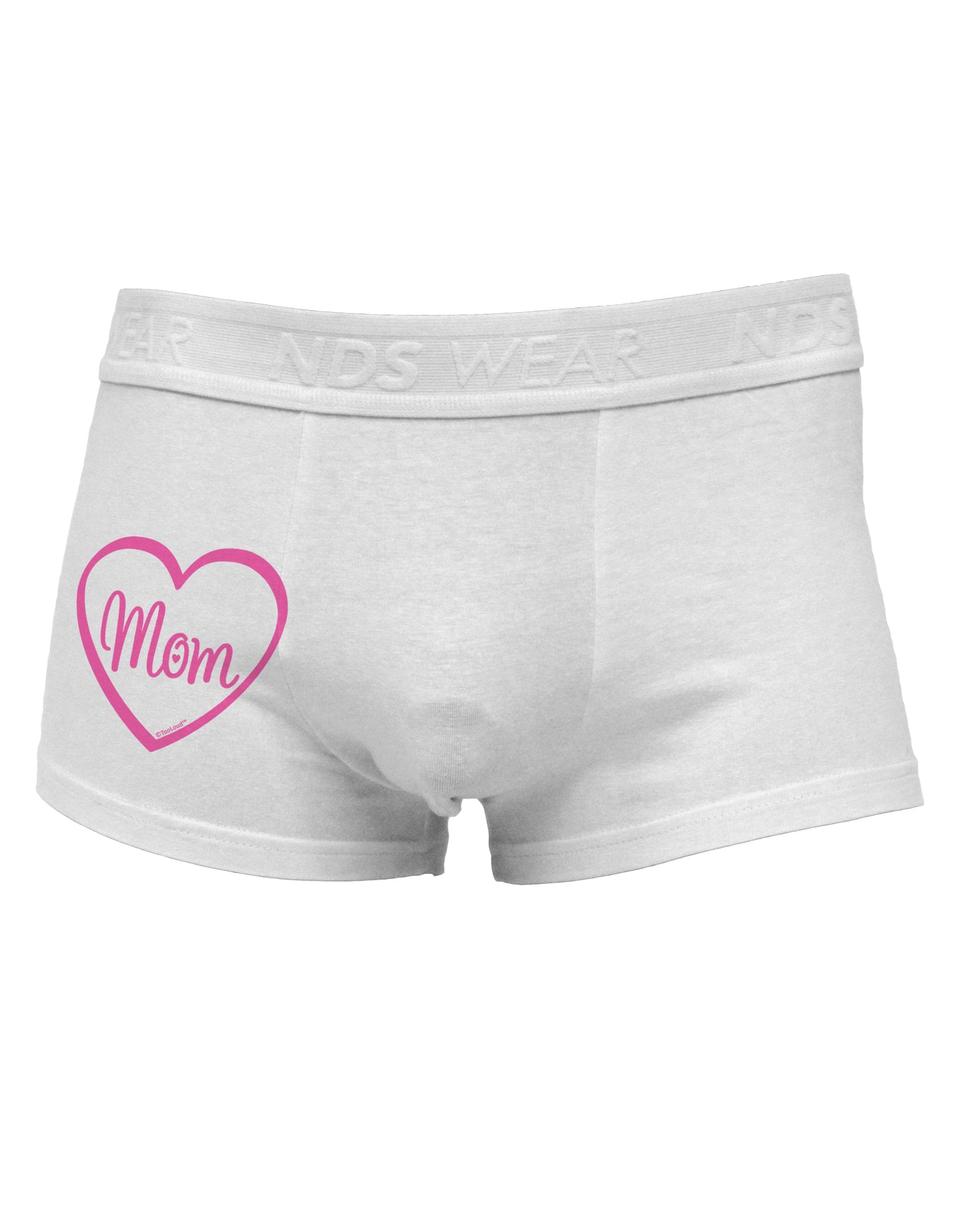 Mom Heart Design - Pink Side Printed Mens Trunk Underwear by TooLoud-Mens Trunk Underwear-NDS Wear-White-Small-Davson Sales