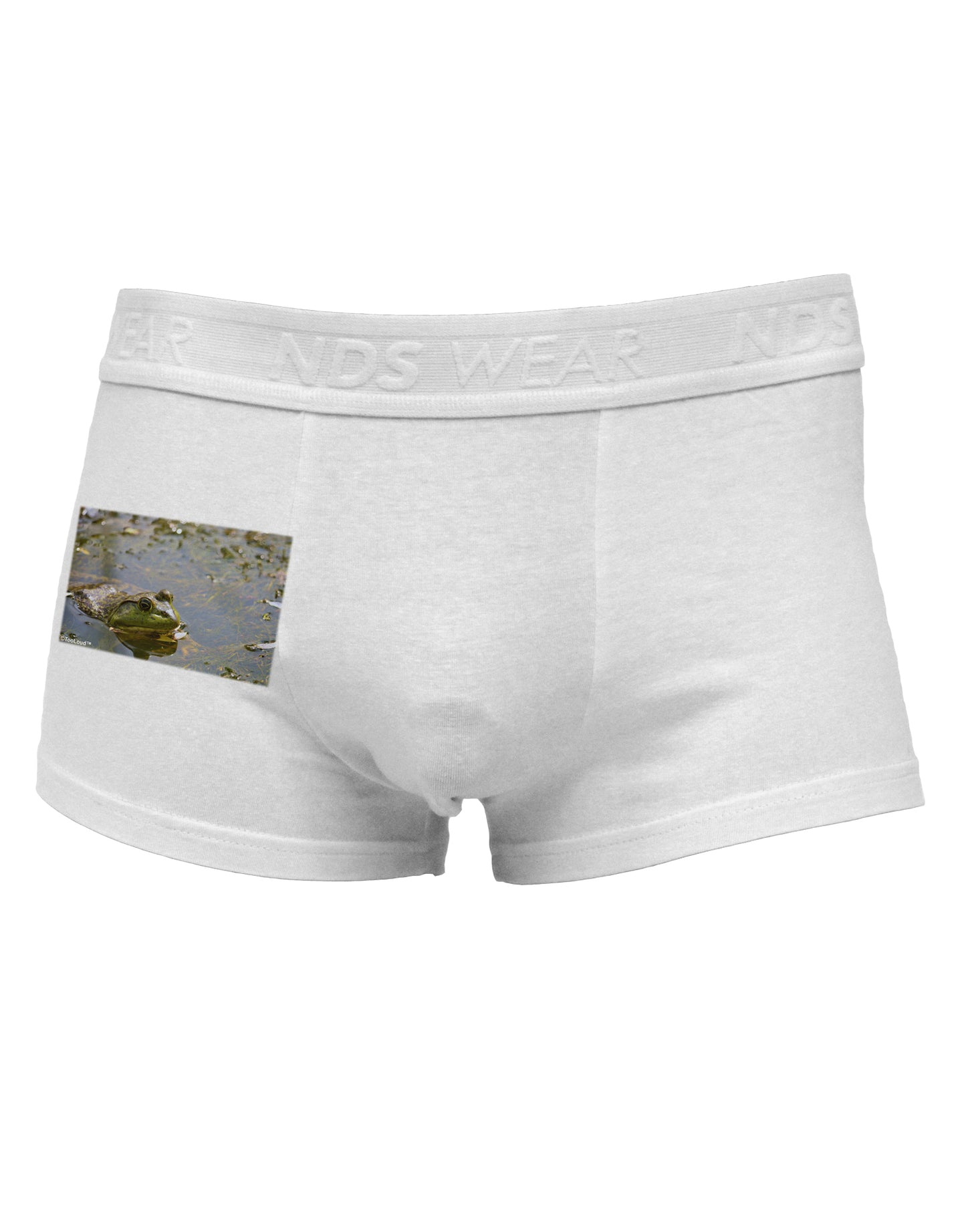 Bullfrog In Water Side Printed Mens Trunk Underwear by TooLoud-Mens Trunk Underwear-NDS Wear-White-Small-Davson Sales